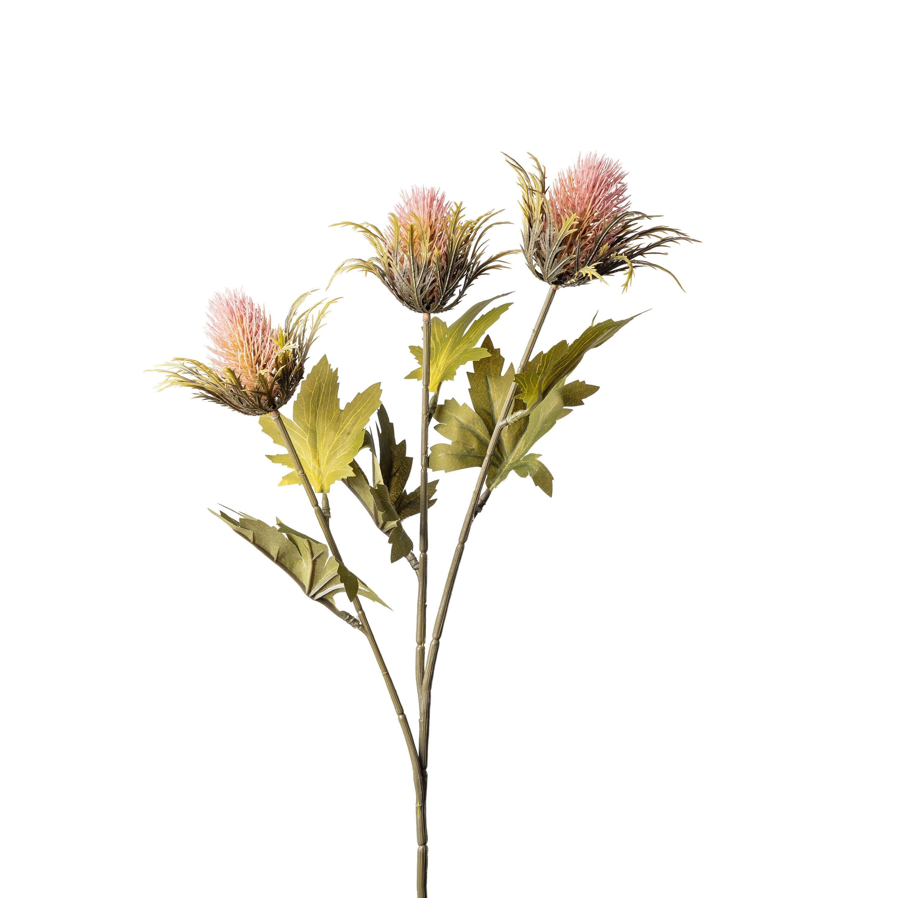 Beere Draht, Kunst-Stielblume Polyester, Kunstblume aus Depot, Distel, 67 Zentimeter Polyethylen, L