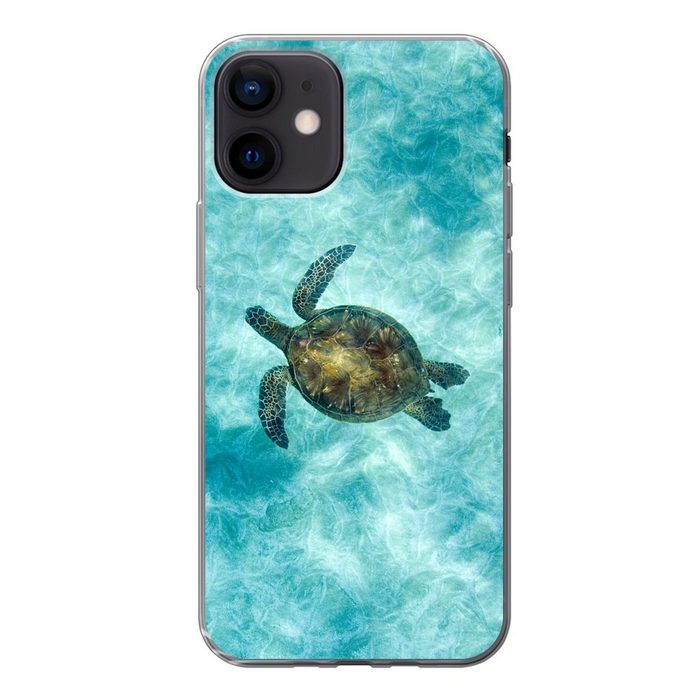MuchoWow Handyhülle Schildkröte im Meer Handyhülle Apple iPhone 12 Smartphone-Bumper Print Handy