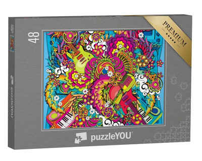 puzzleYOU Puzzle Illustration: Die Farben der Musik, 48 Puzzleteile, puzzleYOU-Kollektionen