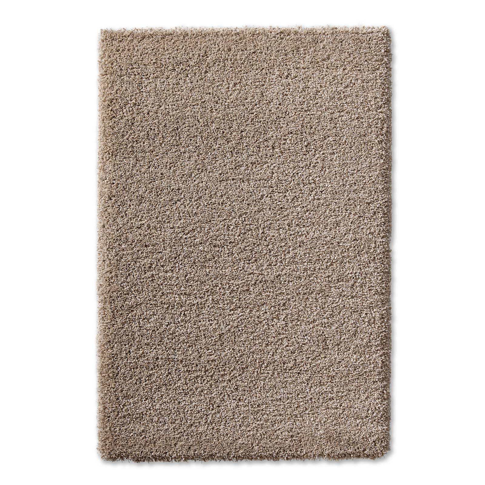 TaCa Home Langflor-Teppich Shaggy Teppich Langflor, quadratisch, Höhe: 60 mm, Schlafzimmer Kinderzimmer Wohnzimmer Esszimmer, beige - 160 x 160 cm