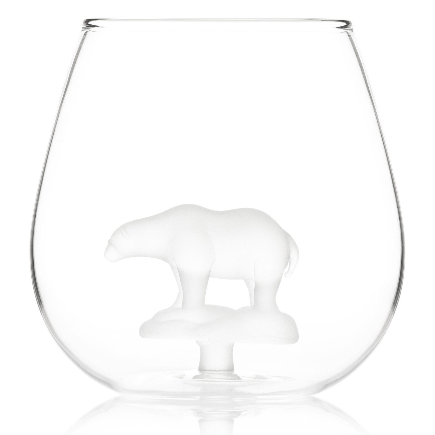 Bar Bespoke Glas Eisbär Glas - Trinkglas mit Polarbär auf Eisscholle