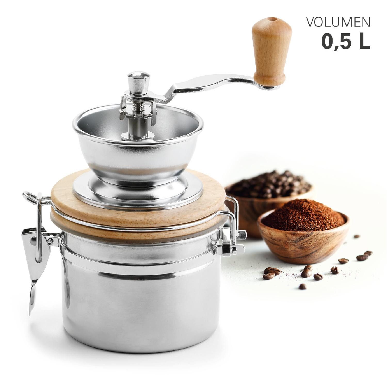 Karl Weis Kaffeemühle Weis Kaffeemühle Edelstahl / Holz mit Keramikmahlwerk