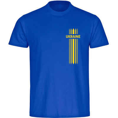 multifanshop T-Shirt Herren Ukraine - Streifen - Männer