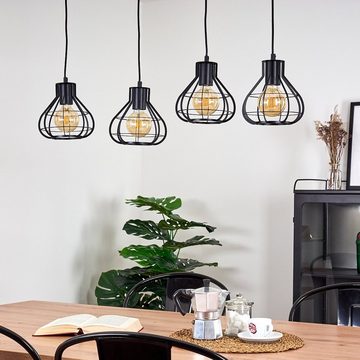 hofstein Deckenleuchte »Pila« verstellbare Retro Zimmerlampe aus Metall in schwarz, ohne Leuchtmittel, Metall in schwarz, Leuchtenköpfe einstellbar, E27