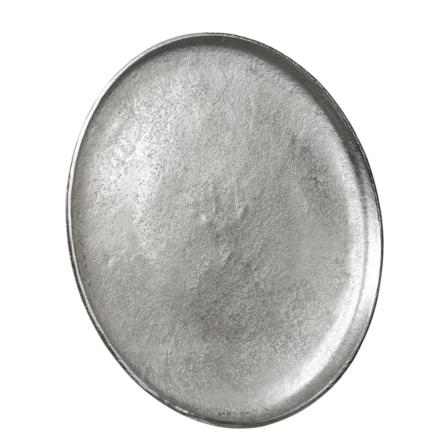 silber Aluminium rund Dekoteller Dekotablett Kerzenteller 30cm Dekoteller D: MARELIDA