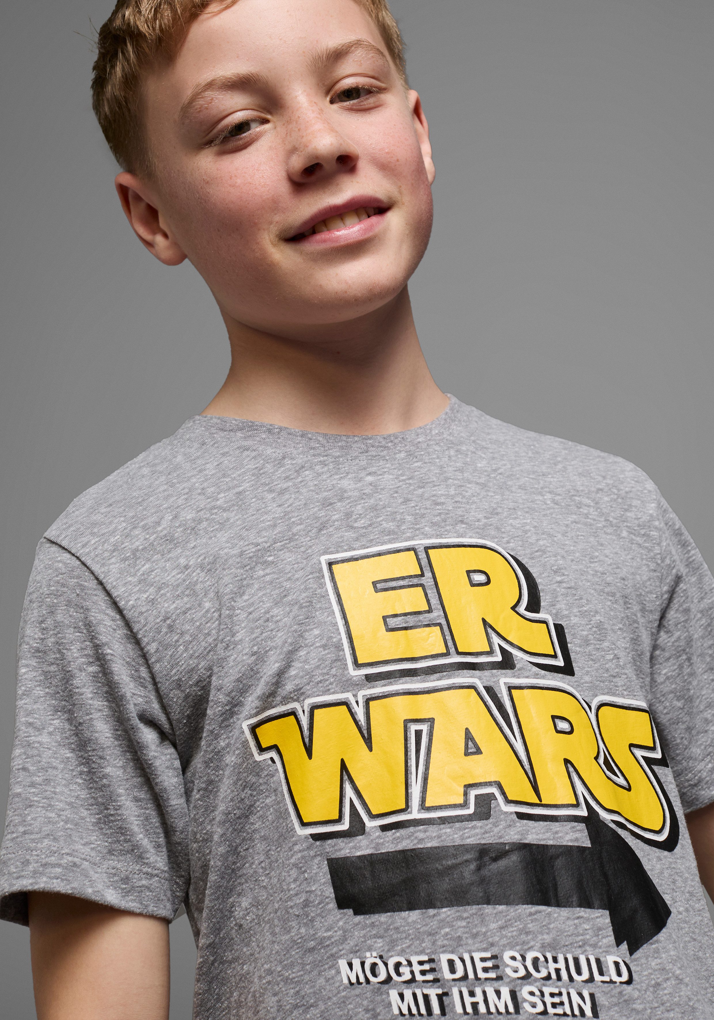 KIDSWORLD T-Shirt ER WARS Langarm, Basic-Passform, trendiger Print, Rundhalsausschnitt