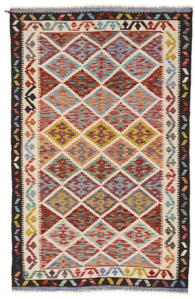 Orientteppich Kelim Afghan 127x201 Handgewebter Orientteppich, Nain Trading, rechteckig, Höhe: 3 mm