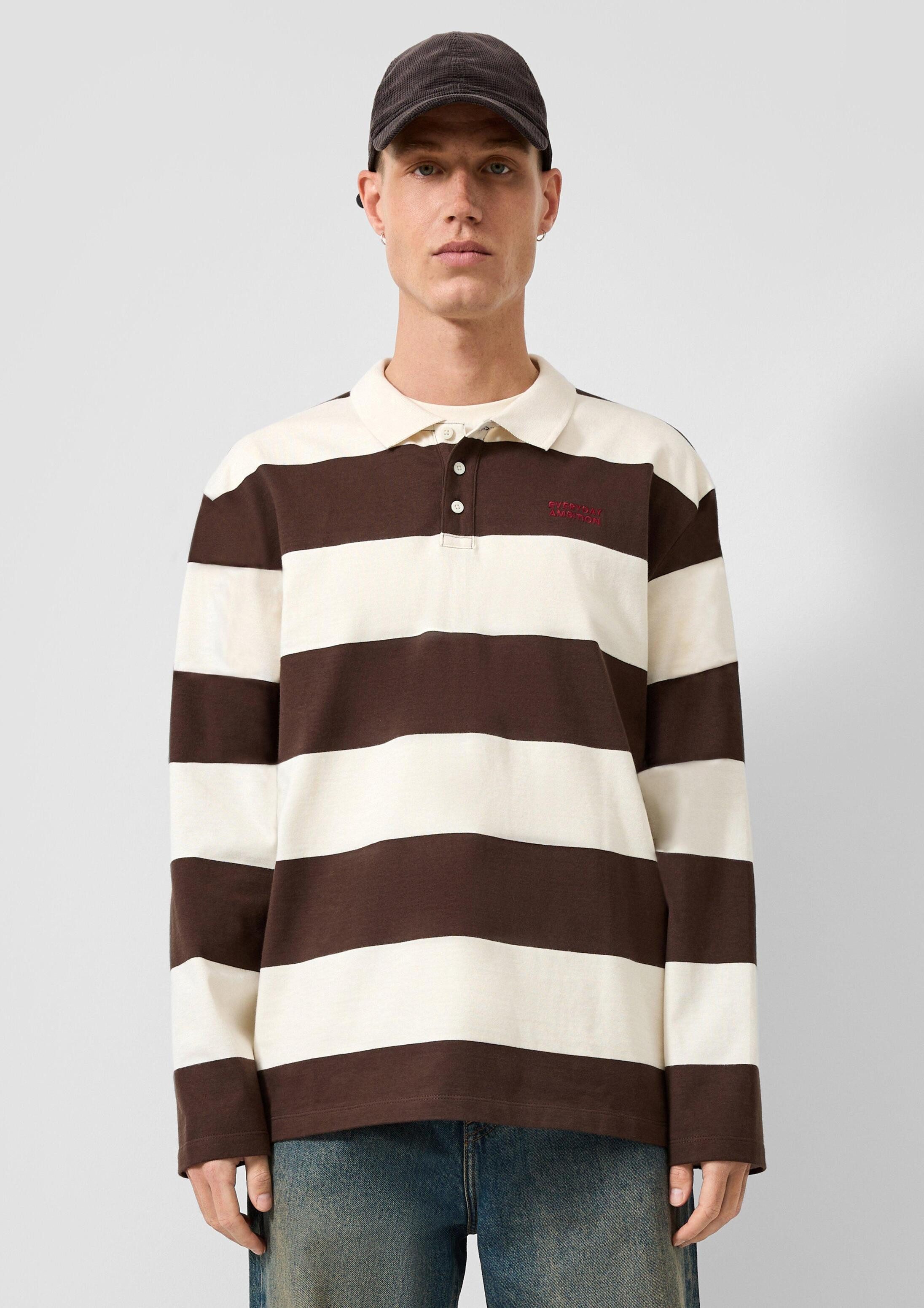 QS Langarmshirt Polo-Shirt Polo-Shirt
