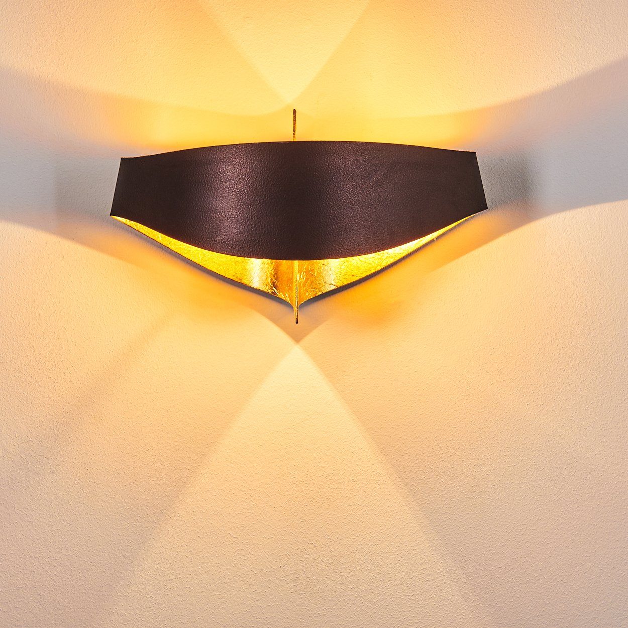 Down-Effekt, »Aschi« aus ohne Braun/Gold, mit Up 2xG9, Leuchtmittel, mit Wandleuchte Zimmerlampe Lichteffekt hofstein Wandlampe moderne & Metall in
