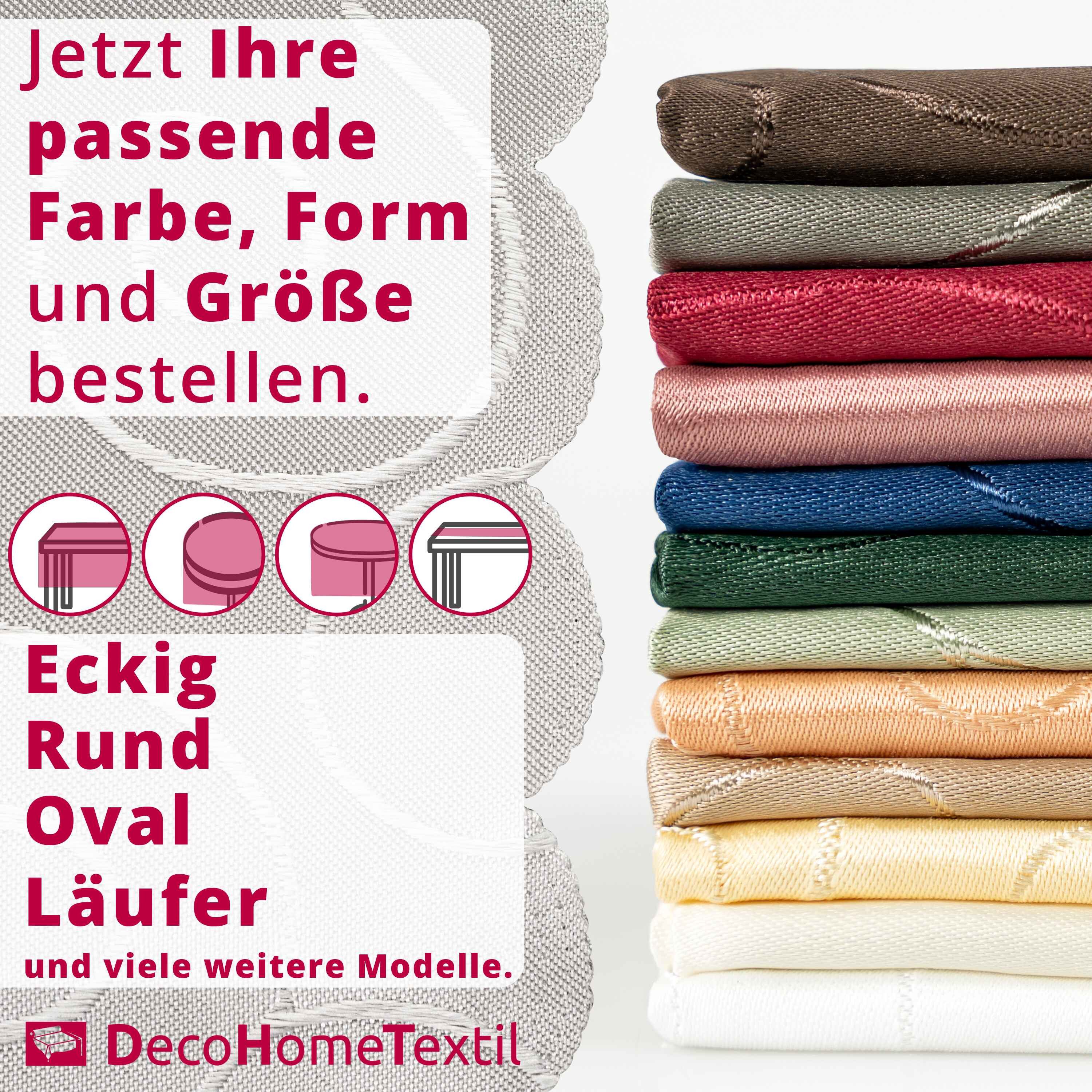 DecoHomeTextil Heimtextilmanufaktur Tischdecke Kringel Circle Tafeldecke Ornamente Damast Tischdecke – Bild 5 von 5