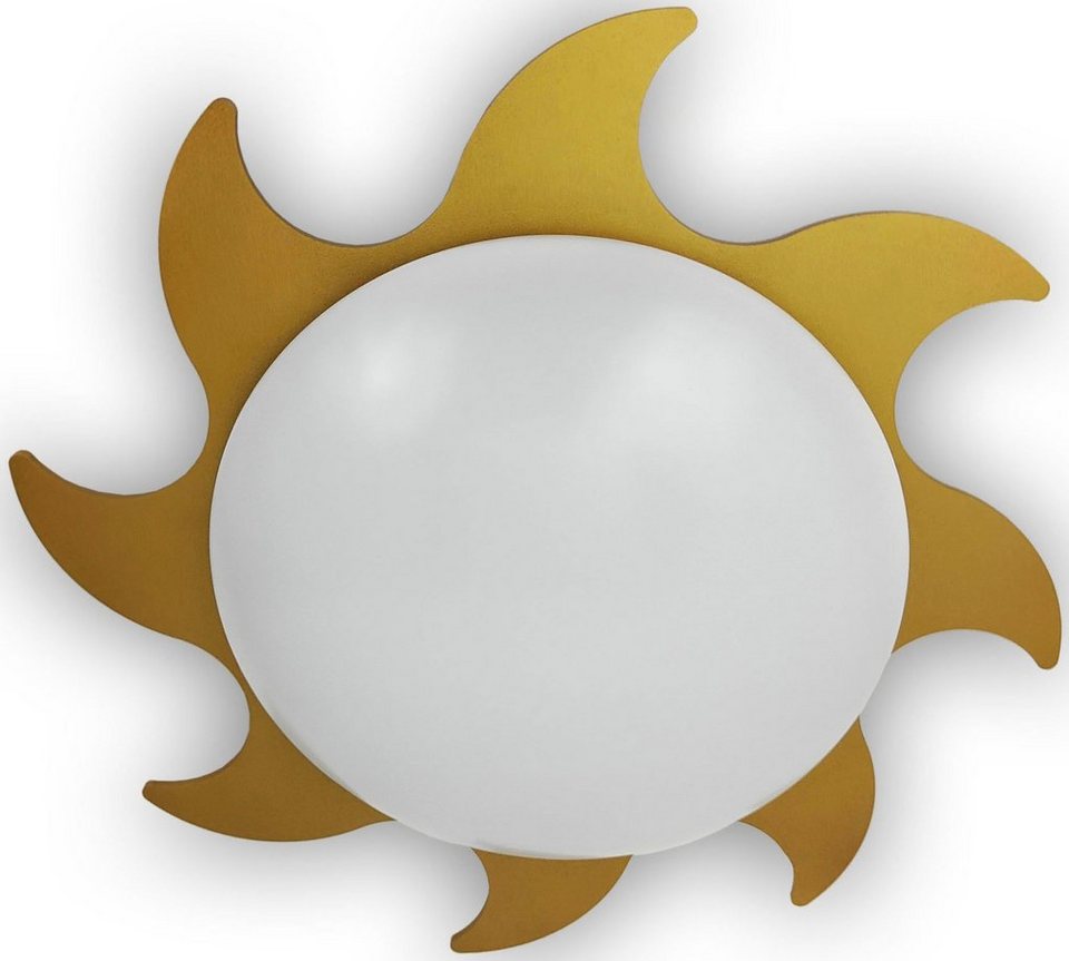 niermann Deckenleuchte Deckenschale Sonne, gold, ohne Leuchtmittel, E27  Fassung für einfachen Leuchtmittelwechsel