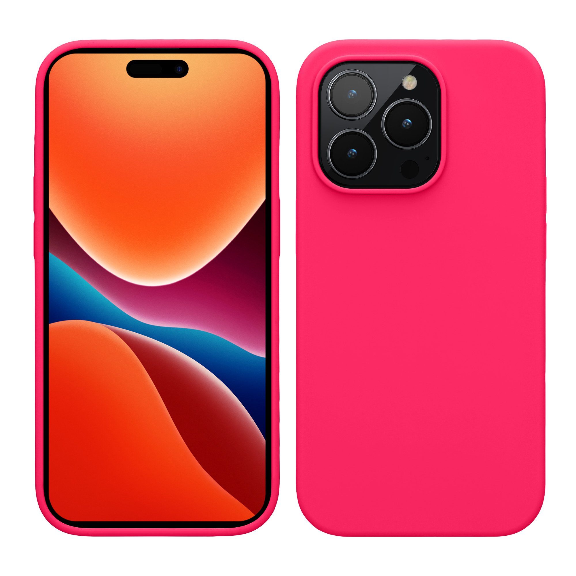 kwmobile Handyhülle Hülle für Apple iPhone 14 Pro, Hülle Silikon gummiert - Handyhülle - Handy Case Cover