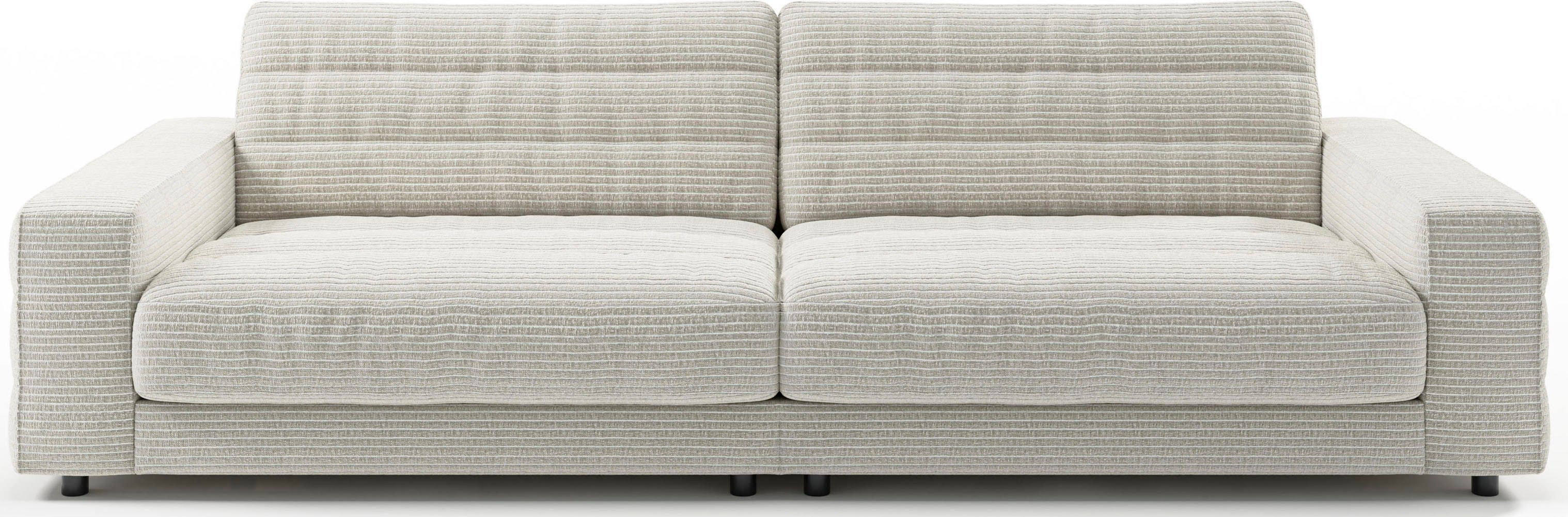 Big-Sofa Rückenkissen, 3C Lose Quersteppung Stripes, silber feiner Candy mit