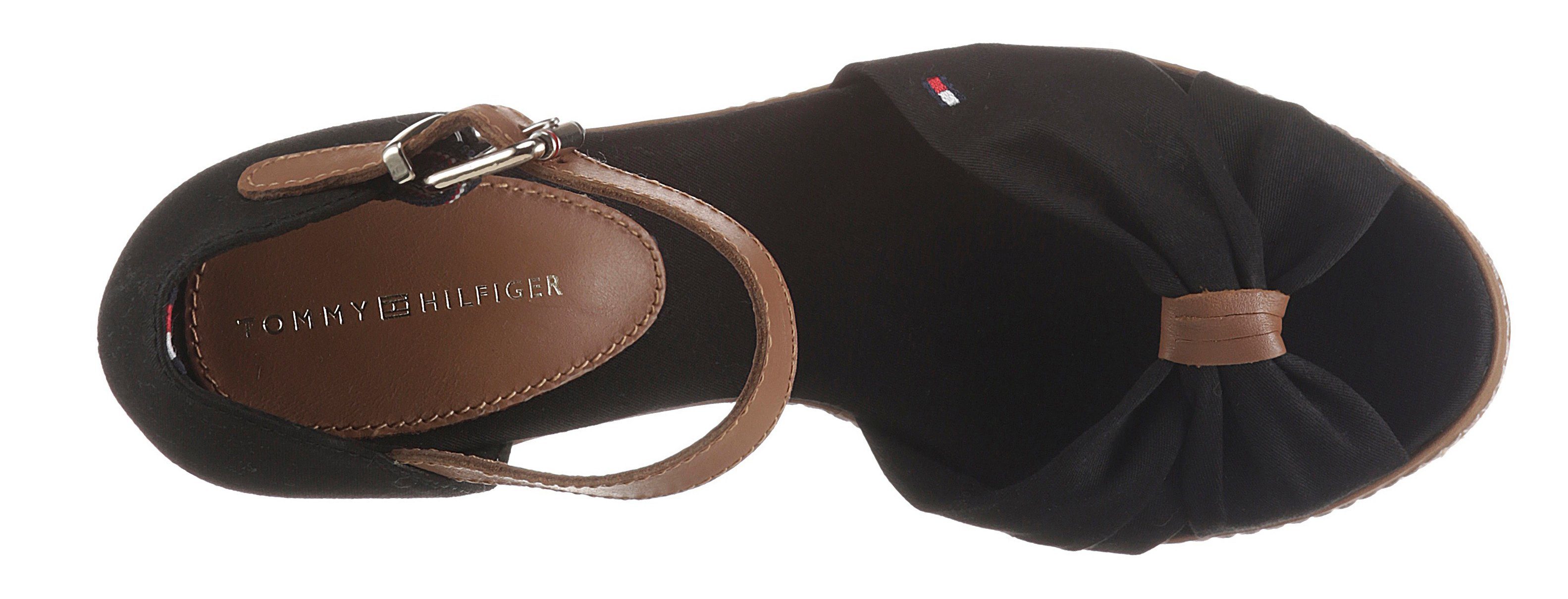 Hilfiger Schnalle High-Heel-Sandalette SANDAL mit verstellbarer ICONIC ELENA Tommy BLACK
