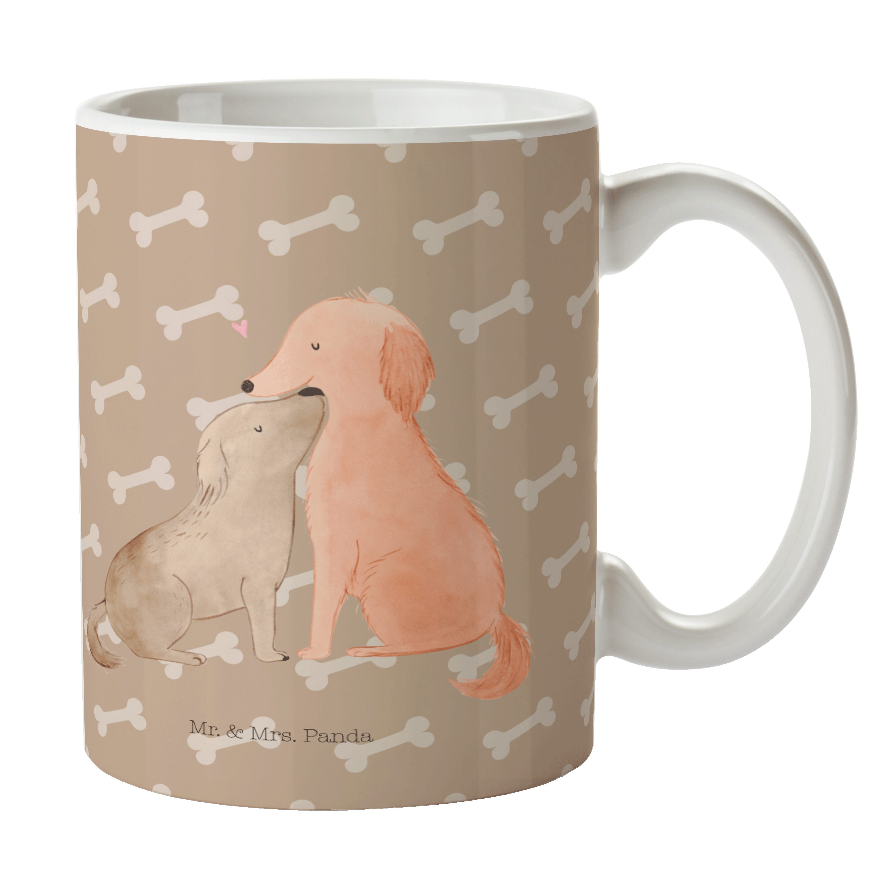 Mr. & Mrs. Panda Tasse - Geschenk, Hunde Kaffeebecher, Tasse, Liebe Hundeglück Hunderasse, Keramik 