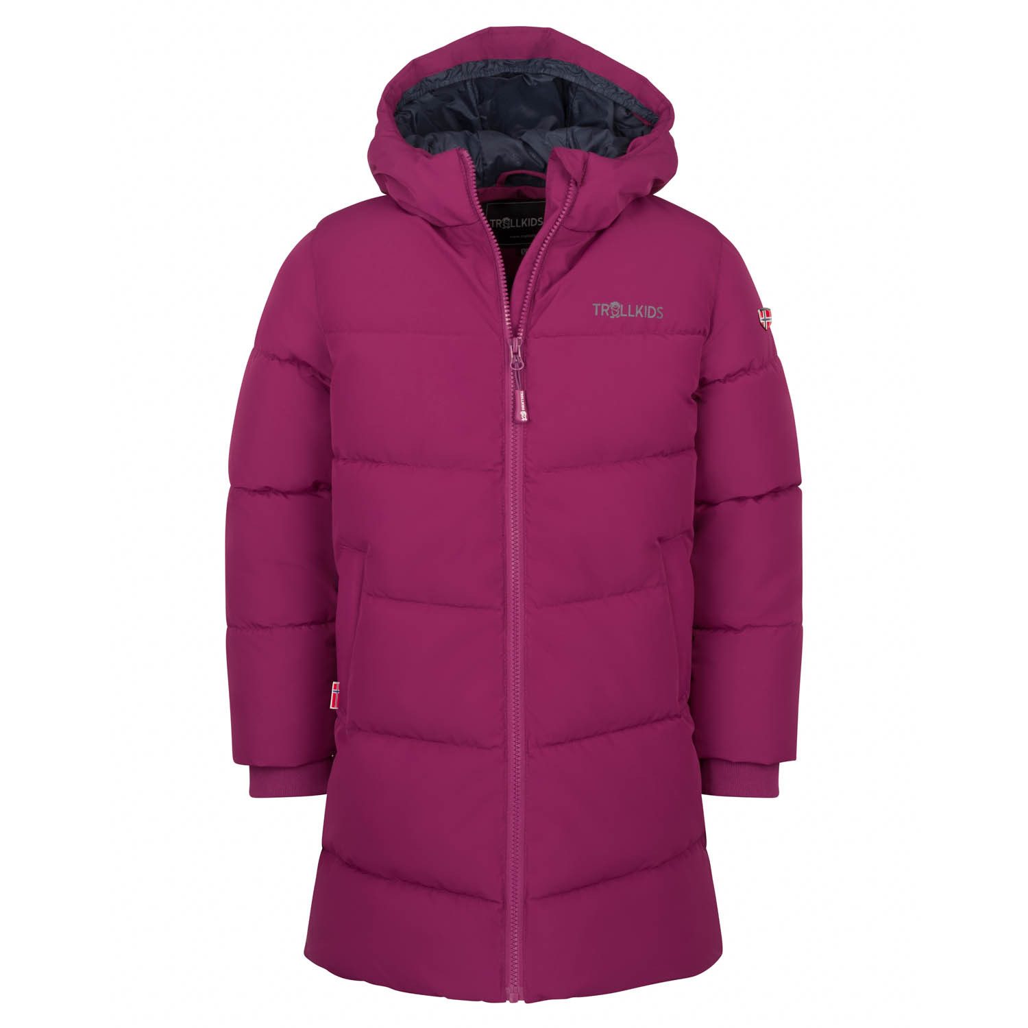 TROLLKIDS Wintermantel GIRLS AURLAND COAT XT mit fester Kapuze, warm wattiert, langer Schnitt