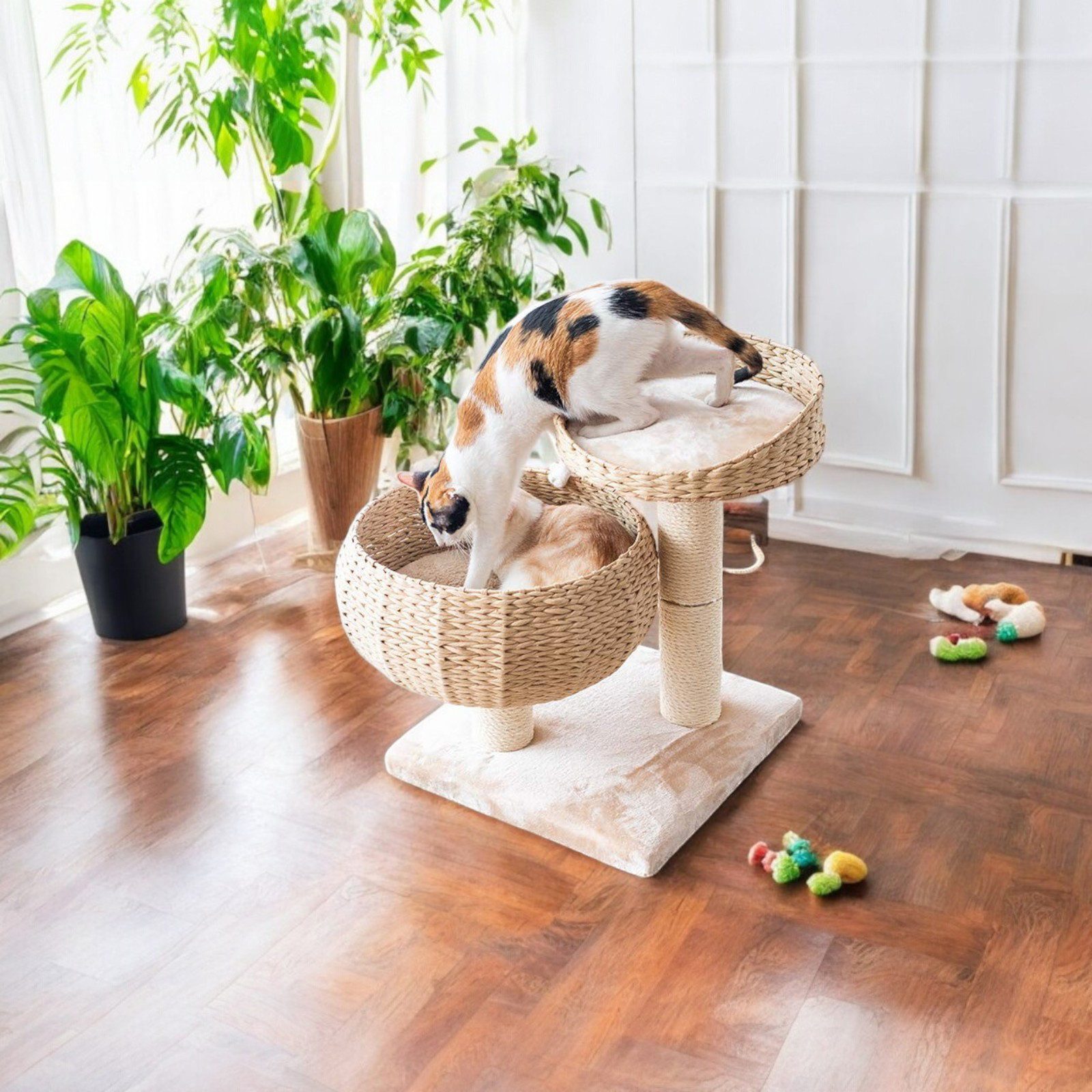 Liszton Kratzbaum Kratzbaum Banana Leaf mit Natur-Sisal - Kletterbaum für Katzen