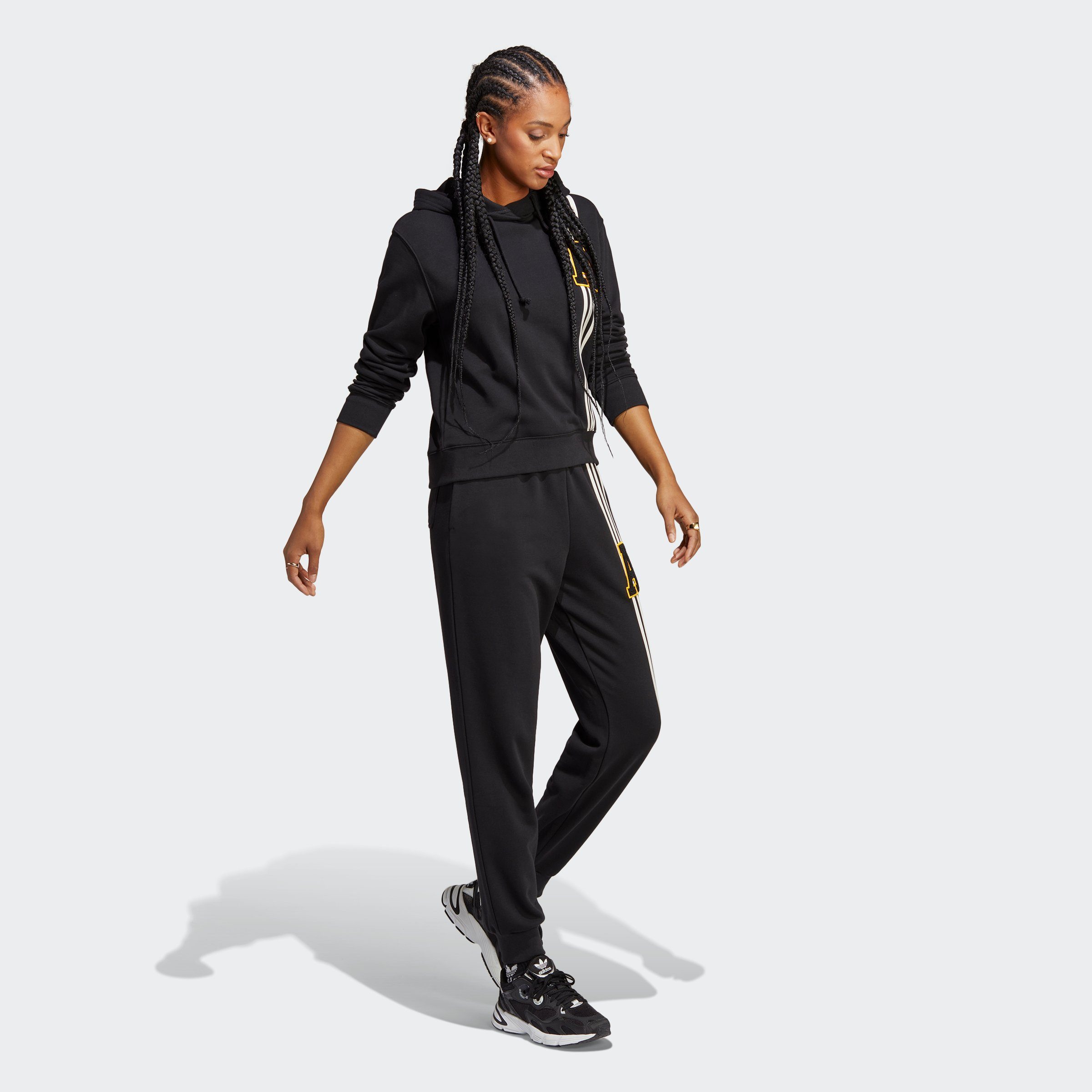 Black (1-tlg) Sporthose Originals ORIGINALS LEG adidas 3STREIFEN