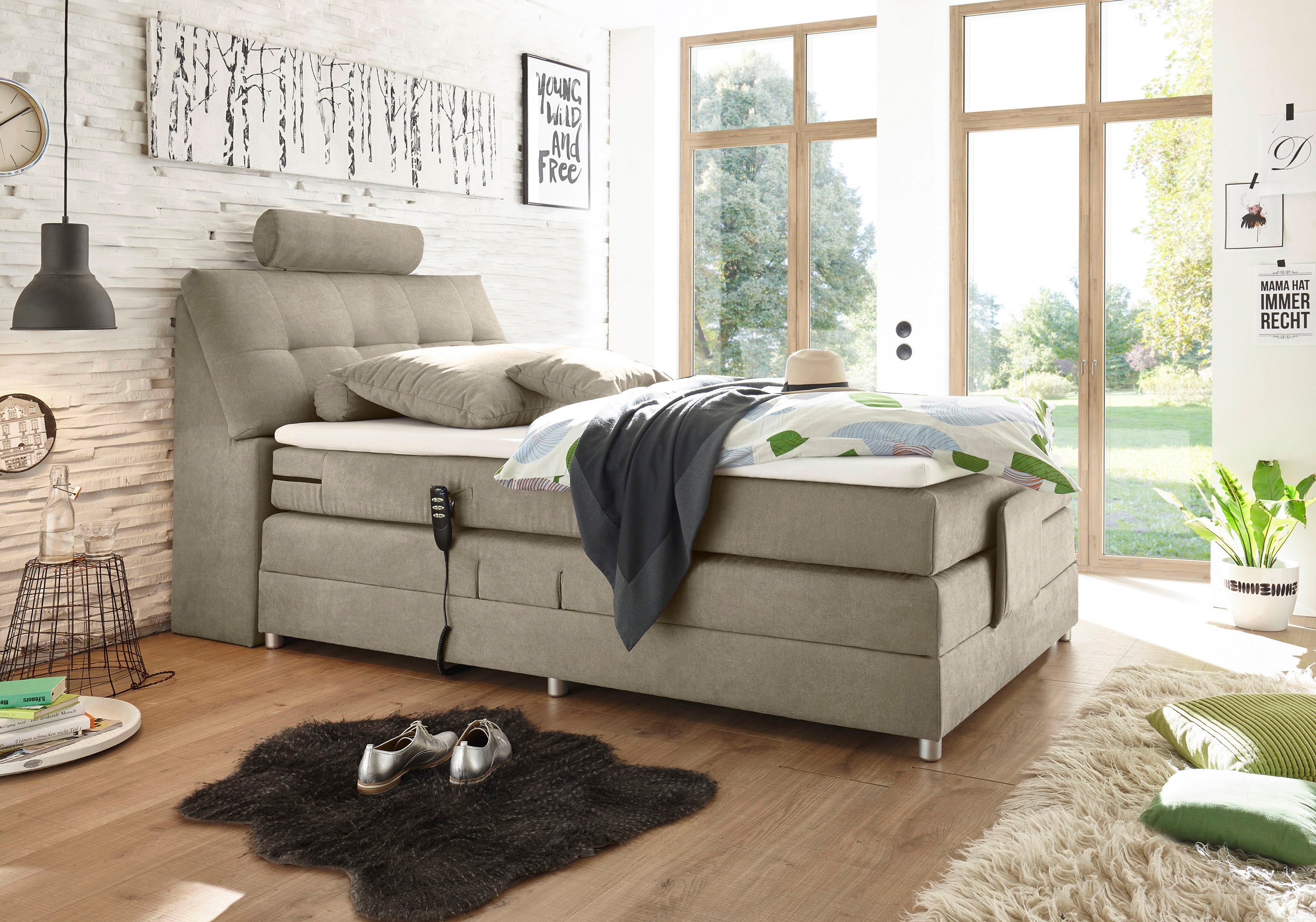 ED EXCITING DESIGN Boxspringbett Palermo, inkl. günstig online kaufen