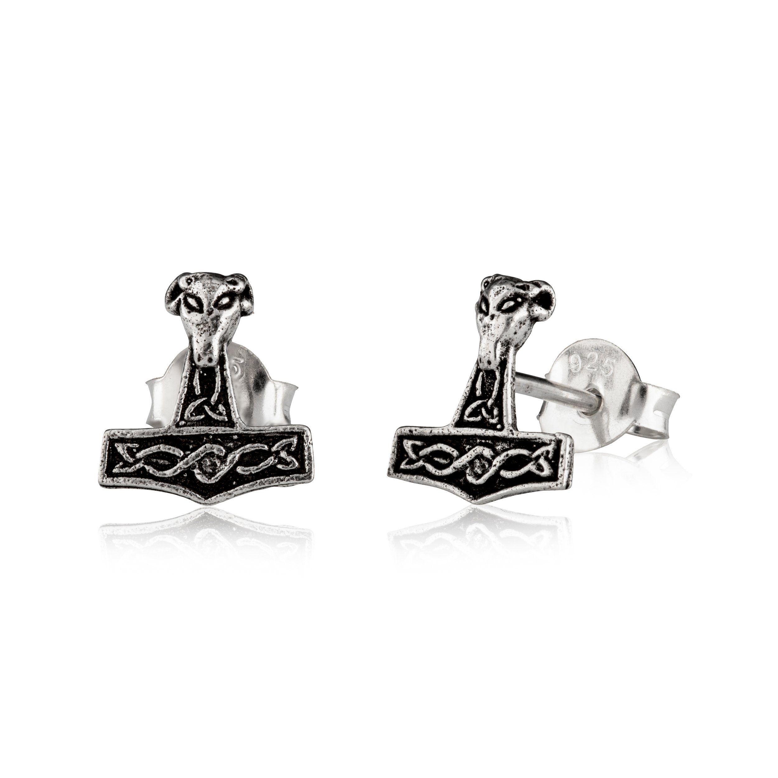NKlaus Paar Ohrstecker Celtic Widder Thorshammer 925 Silber Ohrringe günstig online kaufen