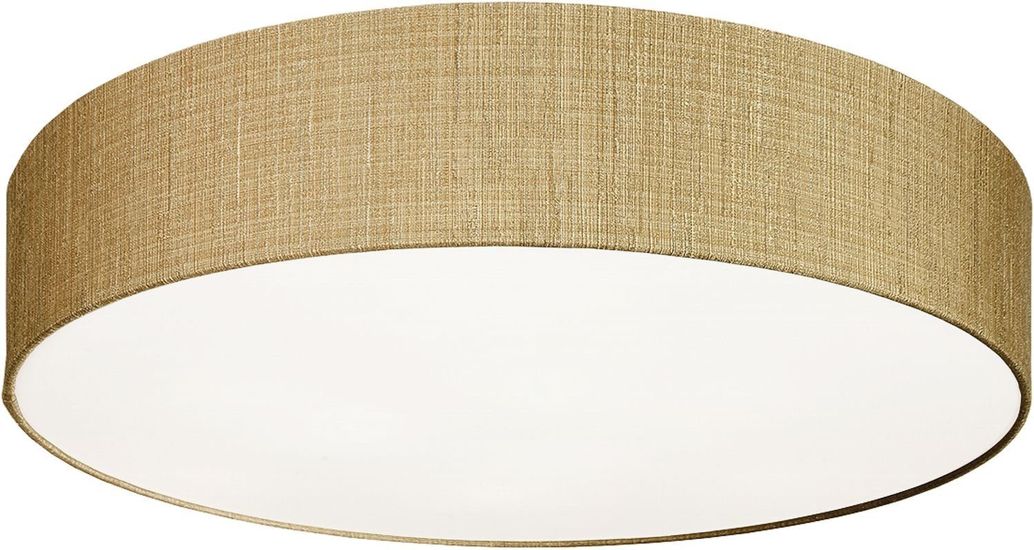E27 Licht-Erlebnisse Wohnzimmer SELINA, in Leuchtmittel, Deckenleuchte Papier Modern ohne Deckenlampe Gold blendarm