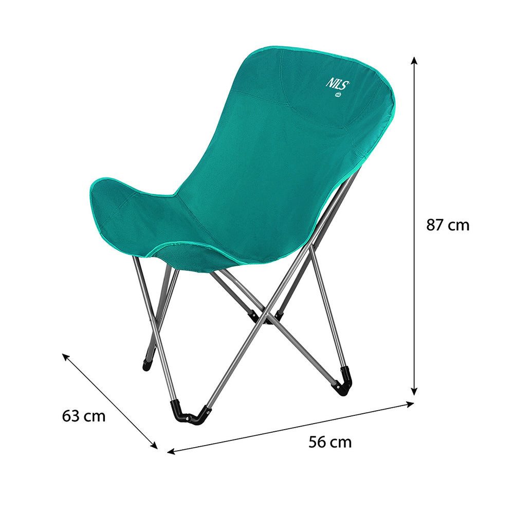 NILS CAMP Angelstuhl NC3051 Campingstuhl Angelsitz (1 St), stabile 15 mm Stahlprofile sorgen für sicheren Stand
