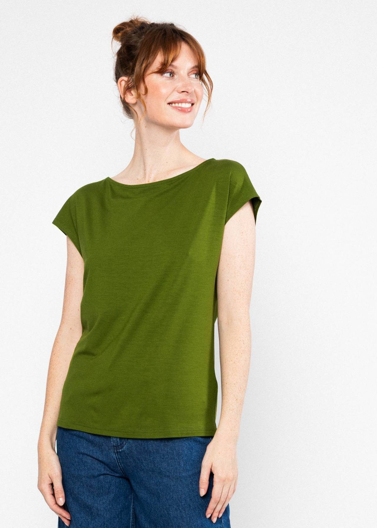 Blutsgeschwister Kurzarmshirt - Shirt Breezy Flowgirl - Damen Shirt - Jerseyshirt - lockeres U-Boot