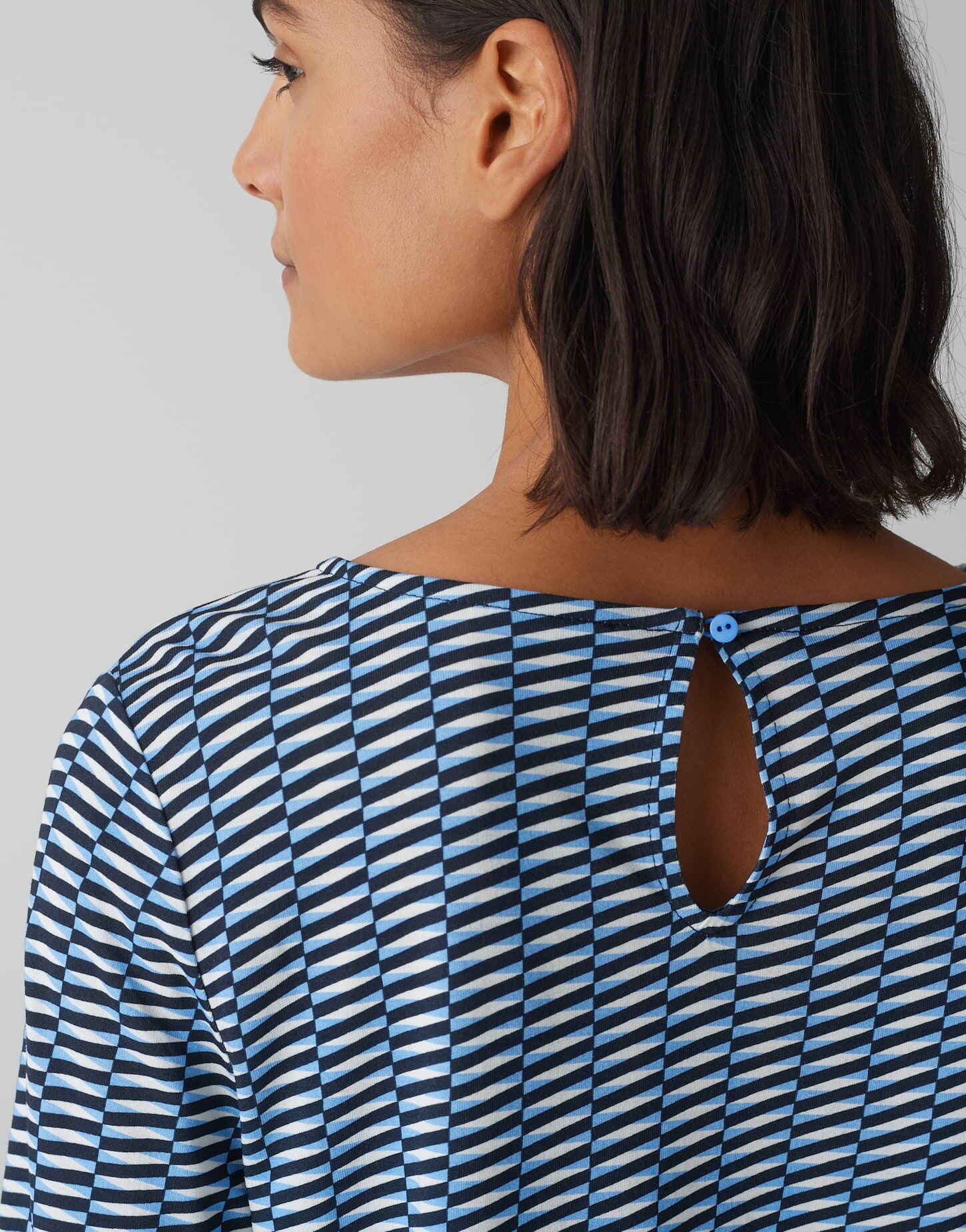 OPUS 3/4-Arm-Shirt Printshirt SUSTA Regular aus fließender Viskose