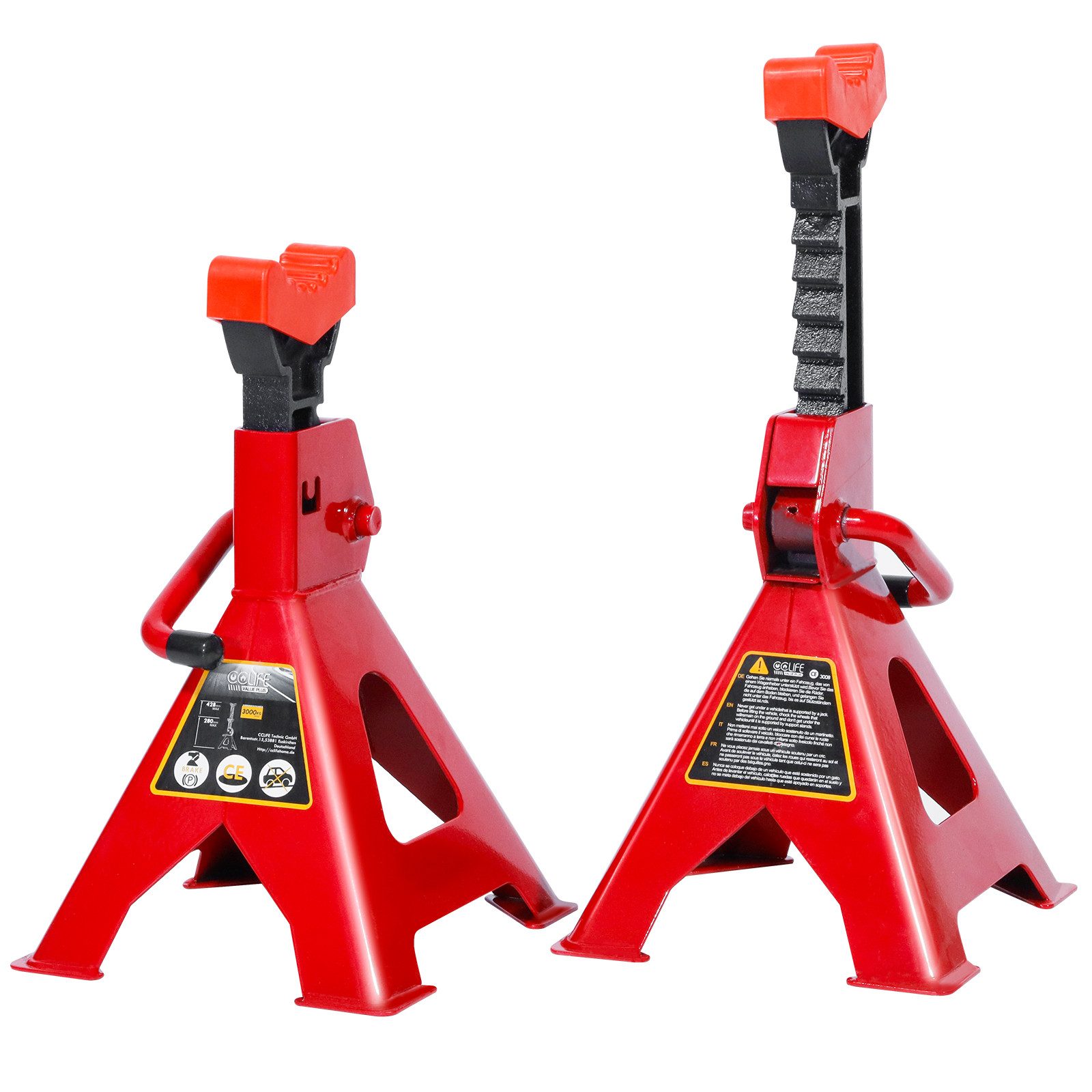 CCLIFE Wagenheber Unterstellbock 2tlg 3T Unterstellböcke Abstellbock Wagenheber KFZ