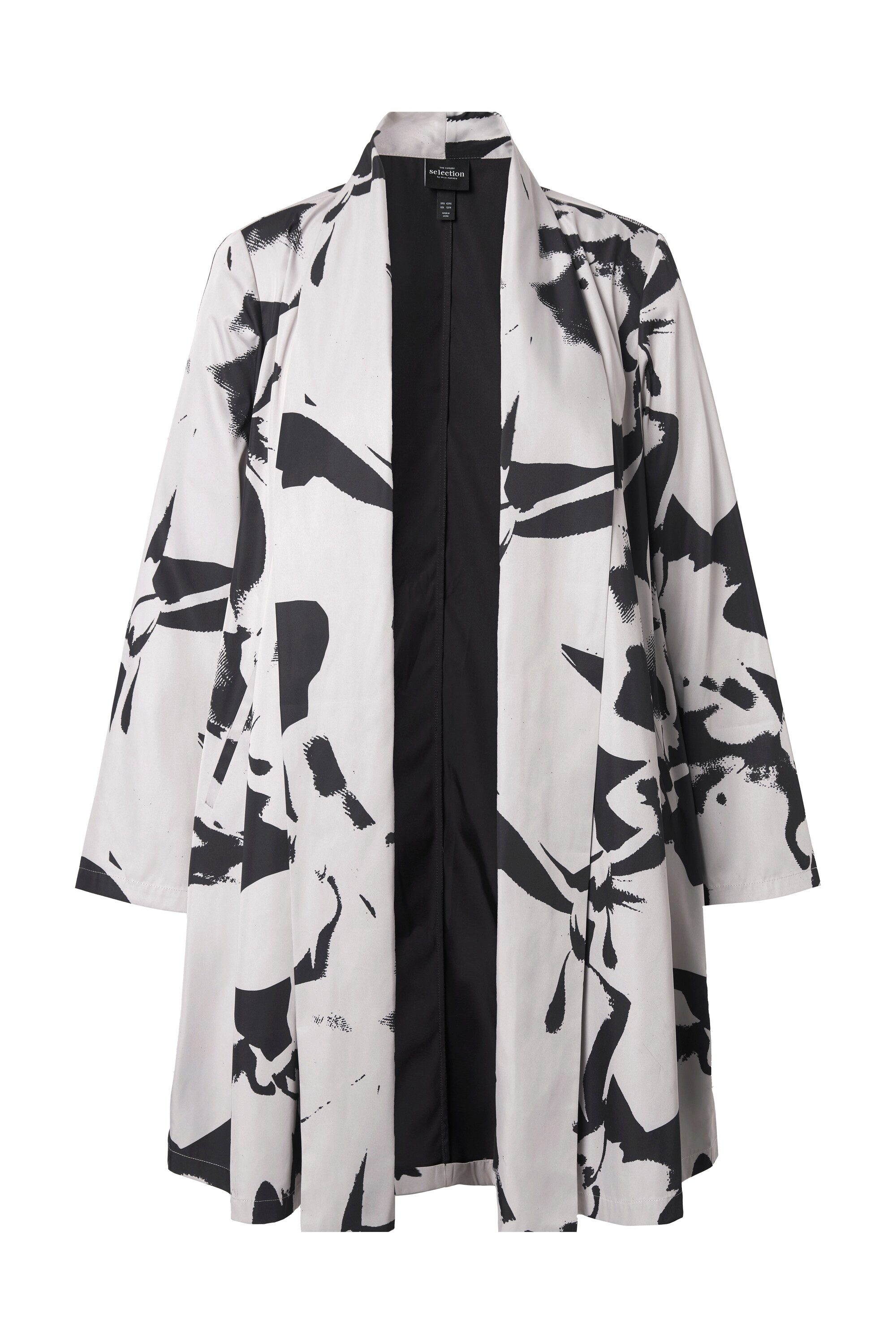 Ulla Popken Sommerjacke Longjacke Schalkragen offene Form asymmetrisch günstig online kaufen