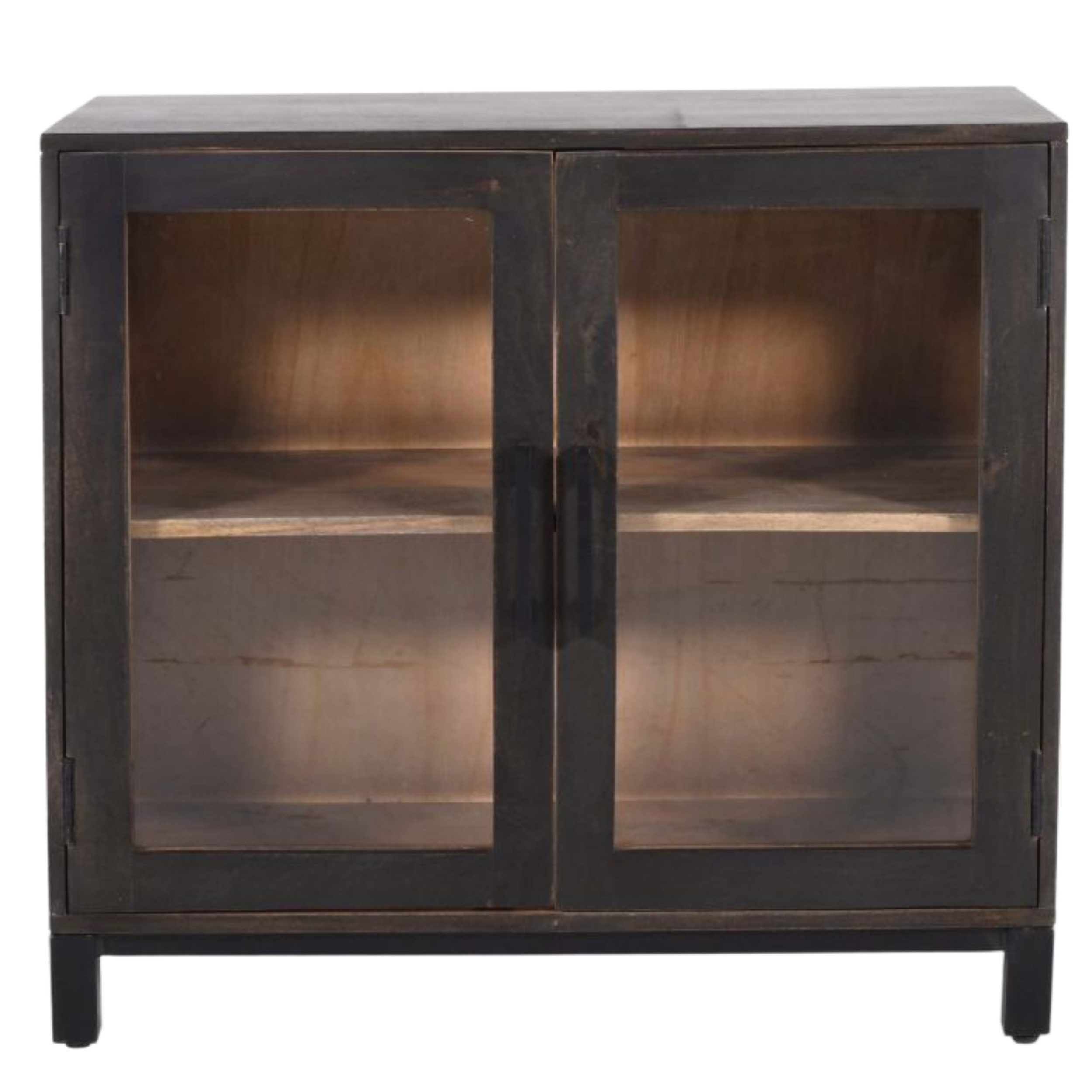 WOLF MÖBEL Sideboard (87 x 40 x 80), EASY Kommode mit 2 Glastüren