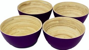 KeMar Kitchenware Snackschale Snackschale mit Tablett, Bambus, (5-tlg), Als Holzleim verwenden wir zu 100% natürlichen Kaseinleim.
