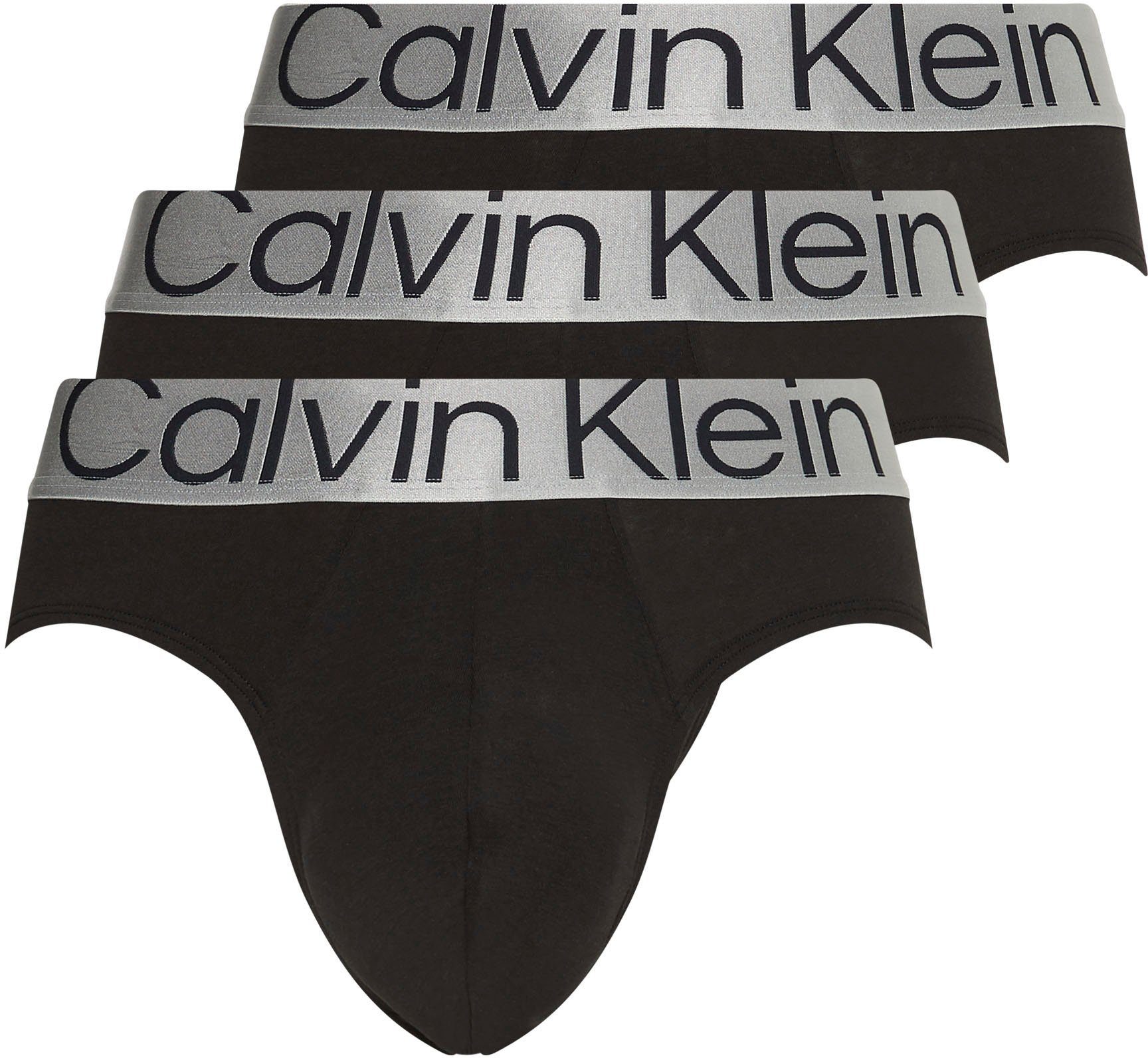 Calvin Klein Underwear Slip 3-St., schwarz, mit Logoschriftzug schwarz schwarz, (Packung, 3er-Pack)