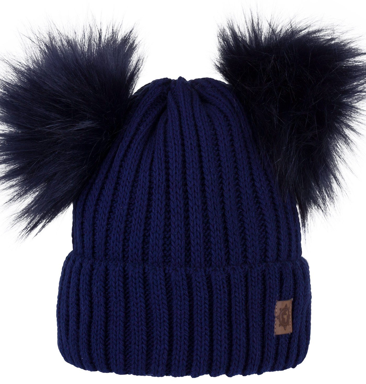 compagno Bommelmütze (1-St) Kindermütze Bommelmütze Wintermütze Beanie Mädchen Grobstrick