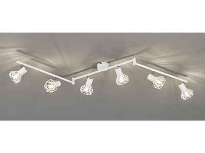 FISCHER & HONSEL LED Deckenspot, Gitter-Lampenschirm Decken-Leuchte Strahler schwenkbar Deckenlampe im Retro Design für Deckenbeleuchtung Wohnzimmer, Flur, Küche & Schlafzimmer