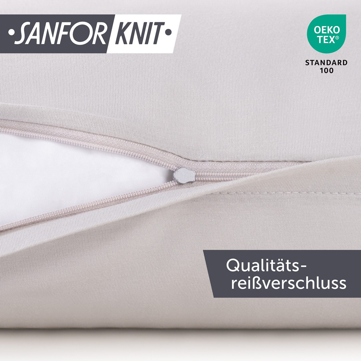 Blumtal Kissenbezug Premium Jersey 2er Set, Oeko-Tex Zertifiziert, (2 Stück), 100% Baumwolle