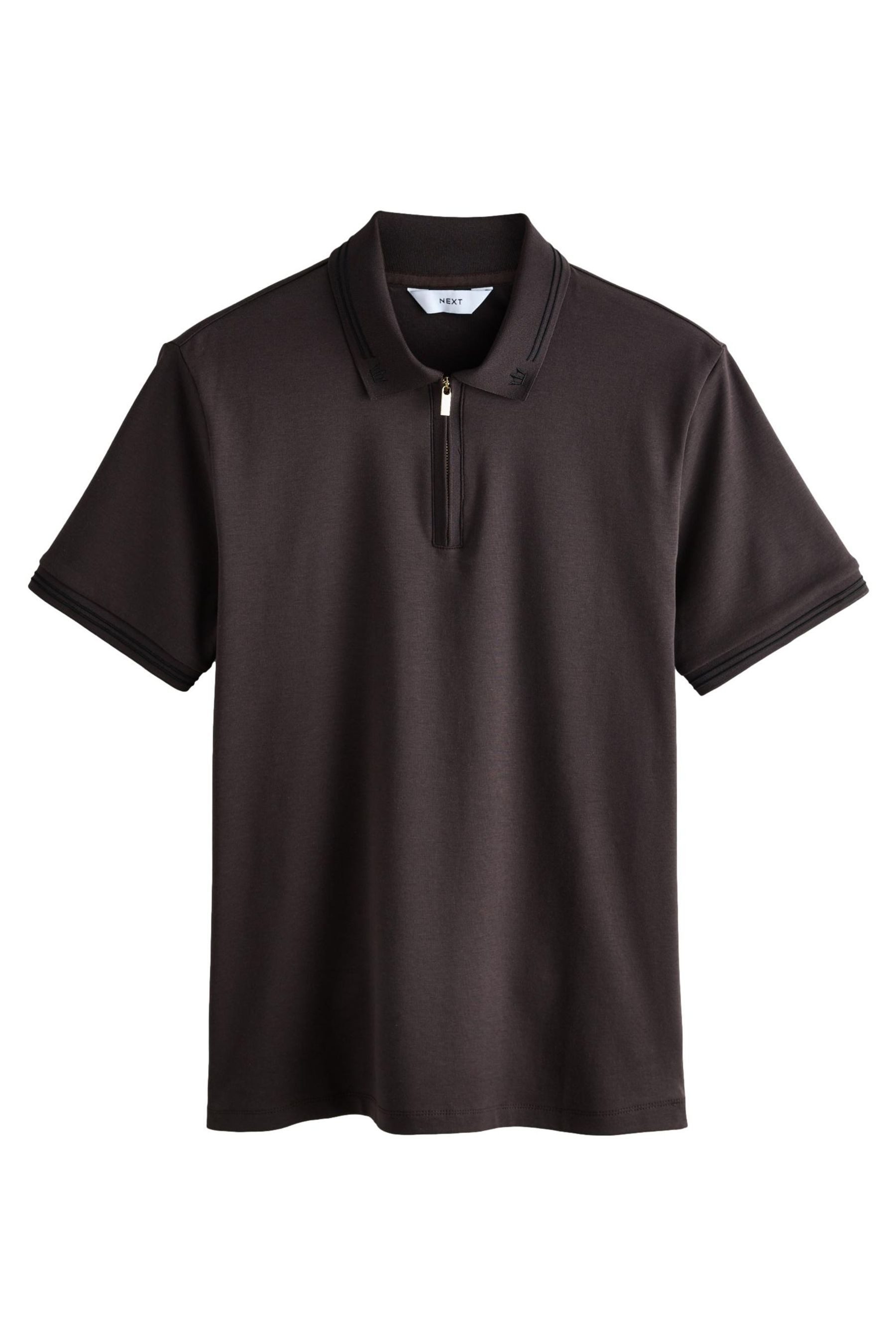 Poloshirt Polohemd mit RV-Kragen und Randstreifen