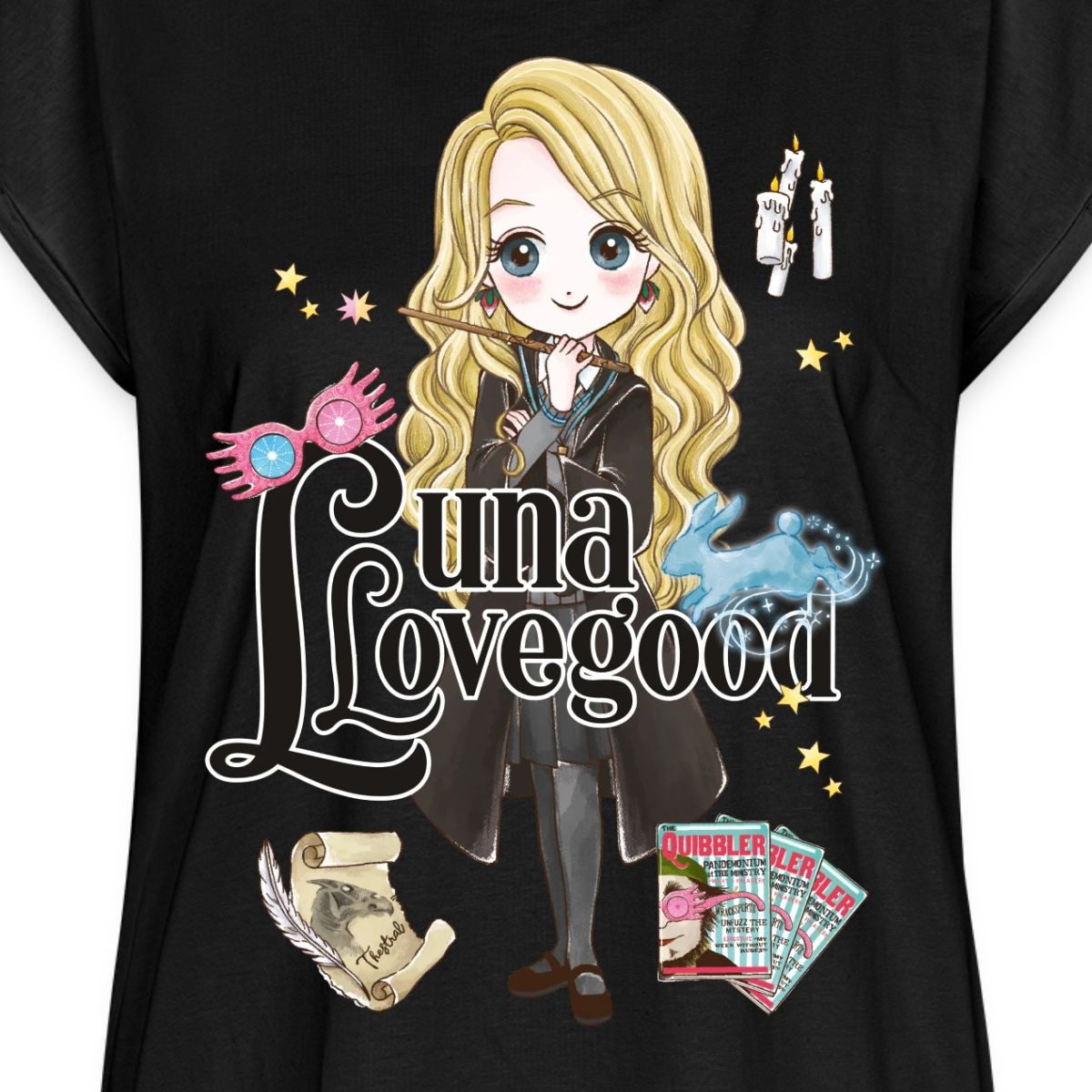 Spreadshirt T-Shirt Harry Potter Luna Lovegood Damen Casual Relaxed T-Shirt (1-tlg)