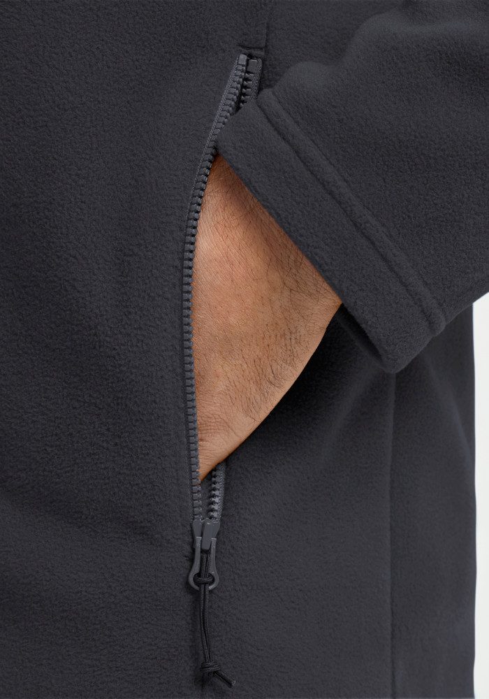 Jack Wolfskin Fleecejacke TAUNUS 100 FZ M mit Reißverschluss, winddicht, windabweisend – Bild 3 von 5