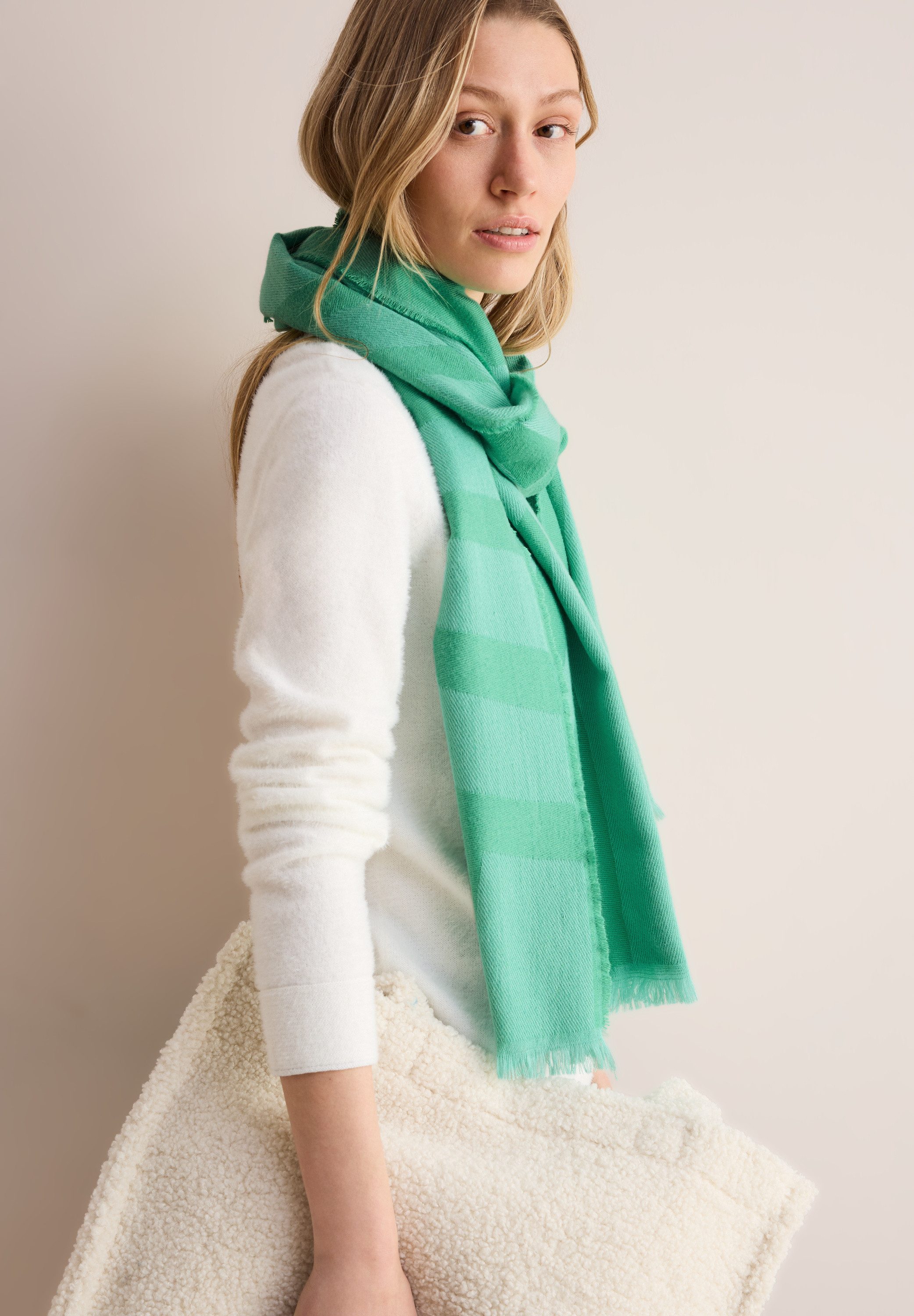 CECIL Schal, mit Fransen am Saum