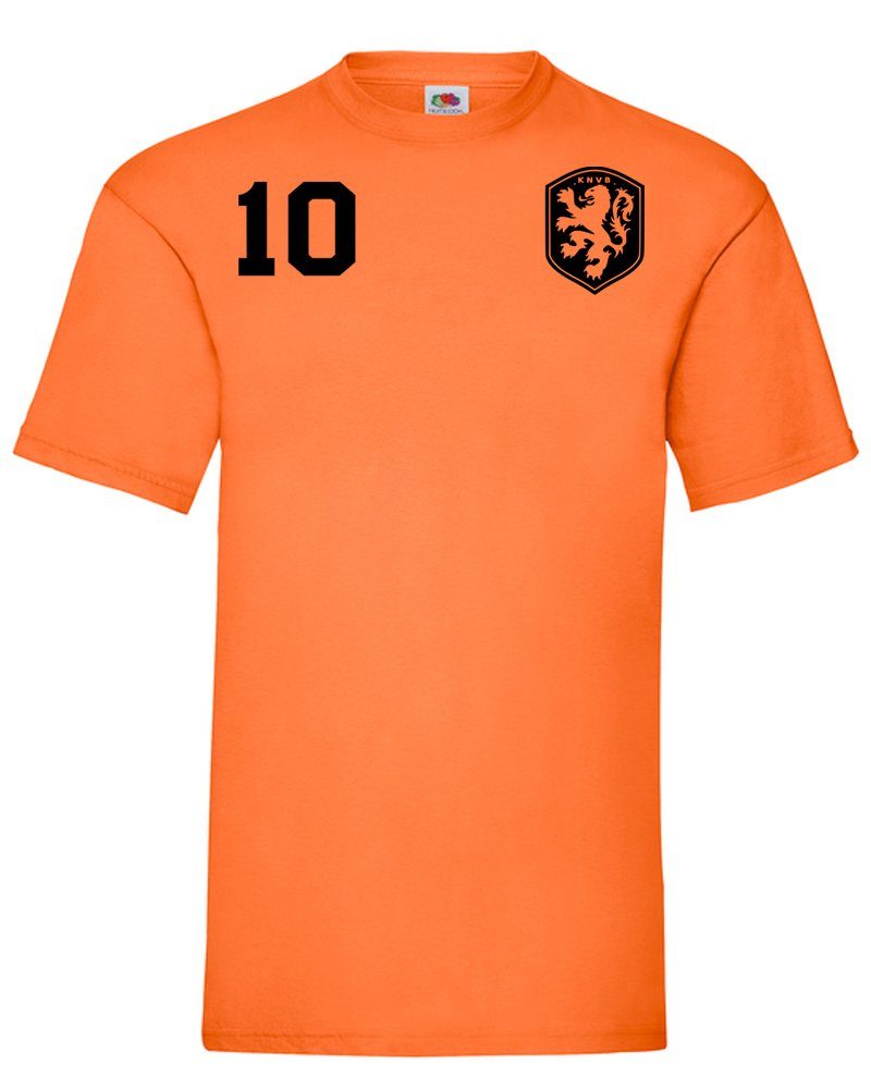 & Brownie Sport Fußball Meister Blondie Holland T-Shirt WM EM Niederlande Herren Trikot