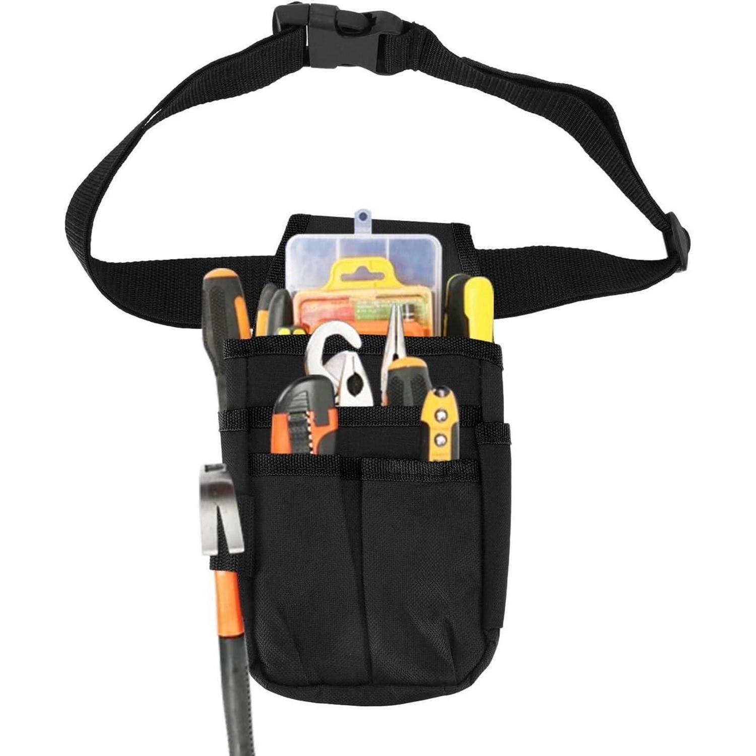 LuxusKollektion Werkzeugtasche Werkzeugtasche mit Gürtel, Schwarz