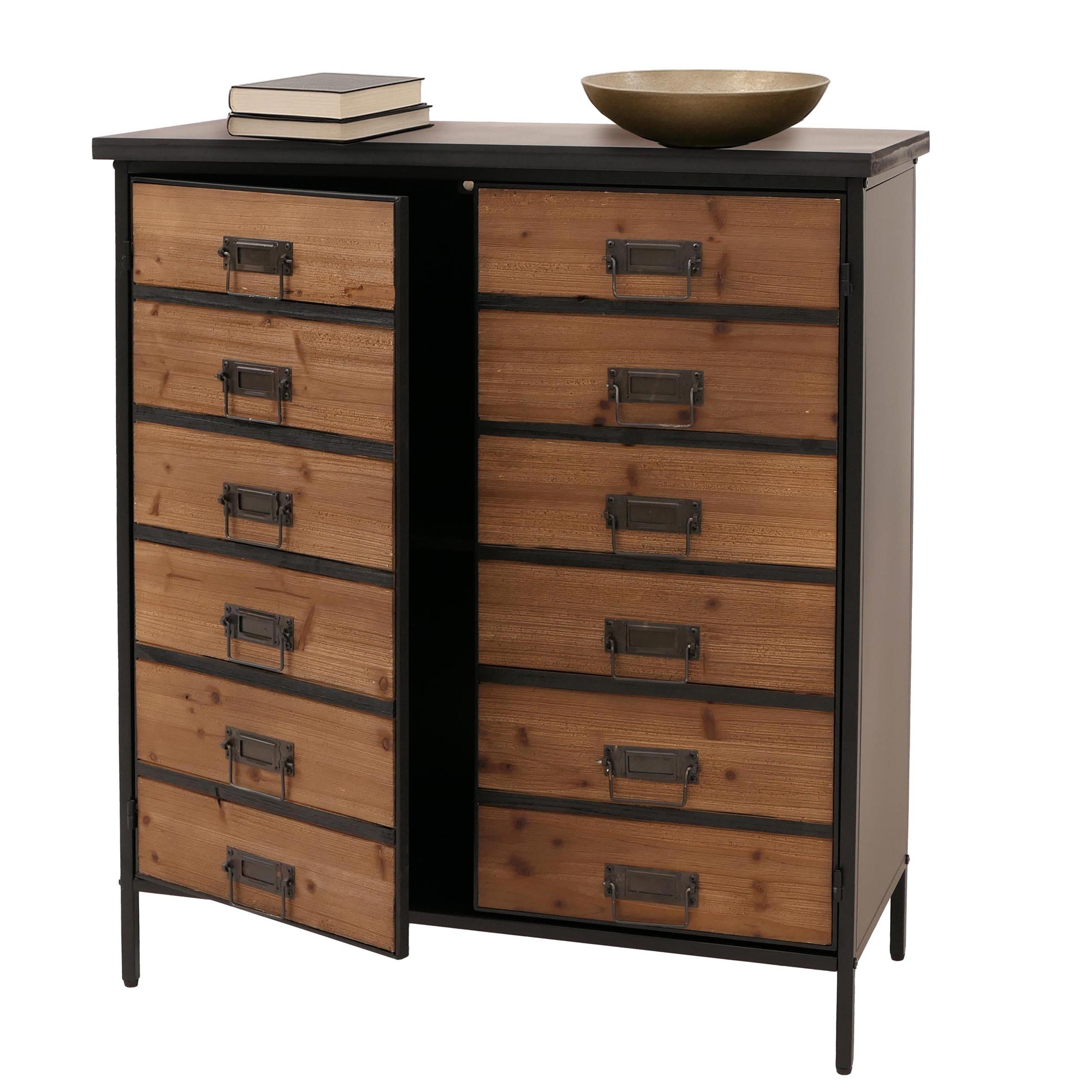 MCW Apothekerschrank MCW-O79-N Stabiles Gestell aus Eisen