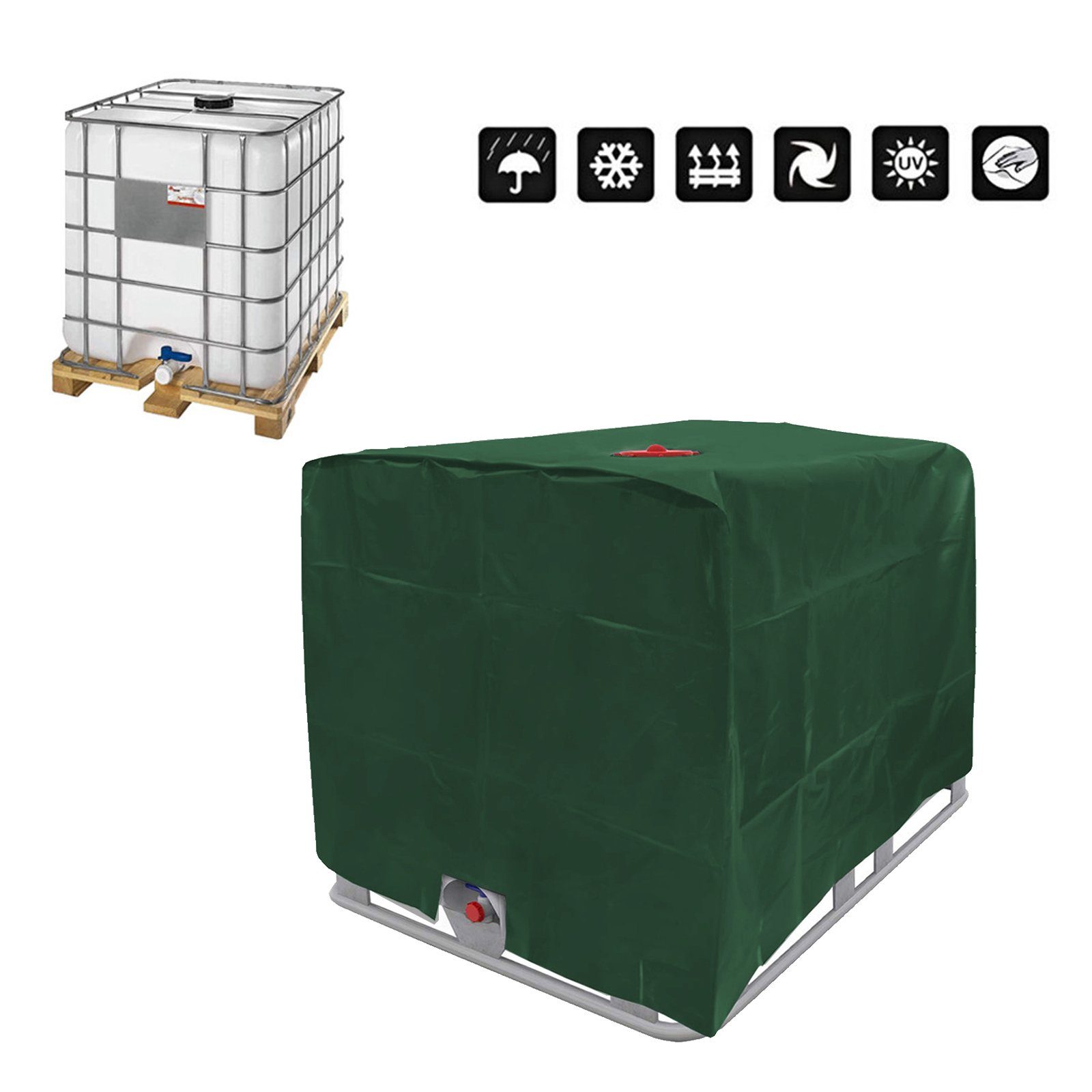 TWSOUL Gartenmöbel-Schutzhülle 1000L-Eimerabdeckung, IBC-Wassertank-Eimerab günstig online kaufen