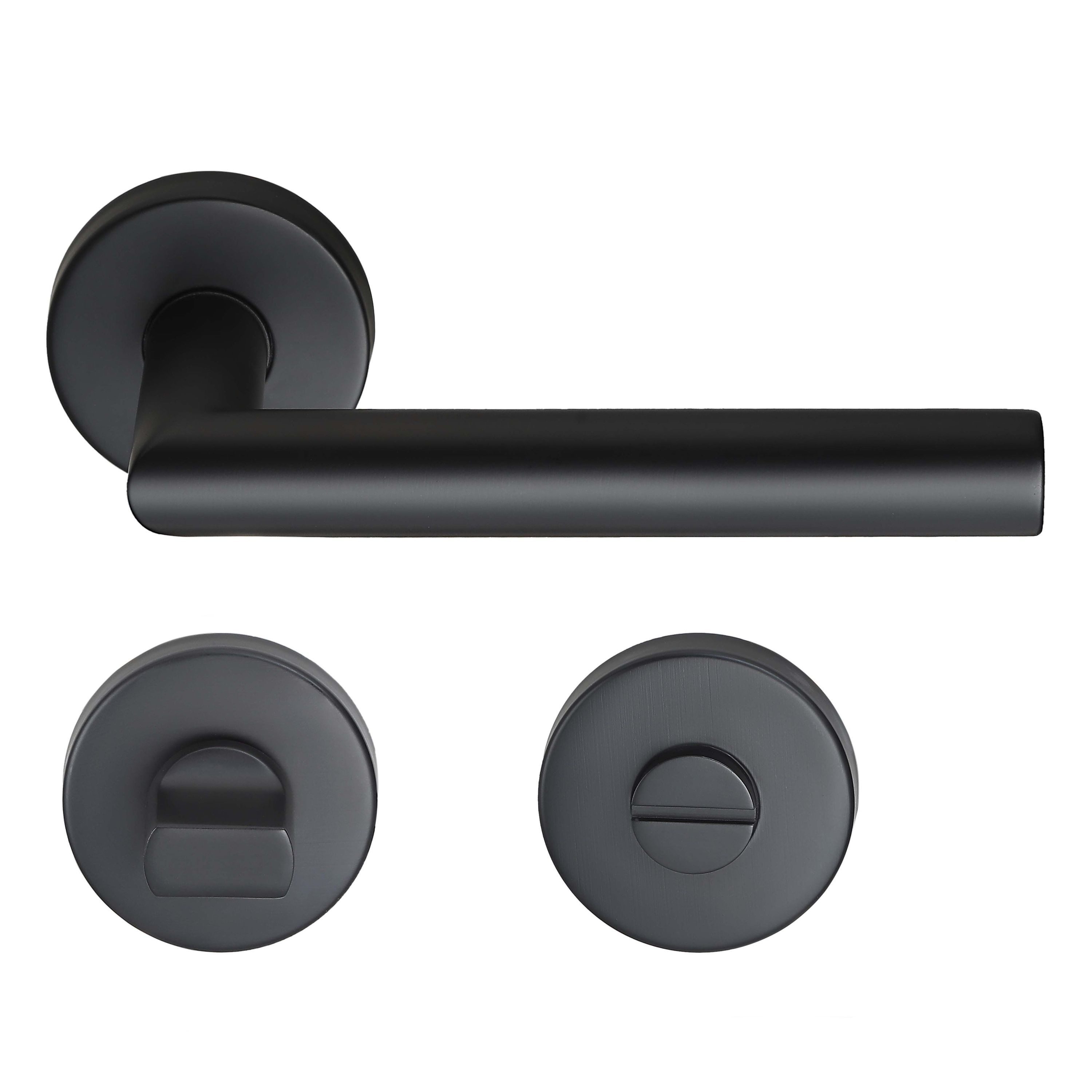 MeinTürgriff Drückergarnitur Toulouse schwarz Türgriff für Innentüren L-For günstig online kaufen