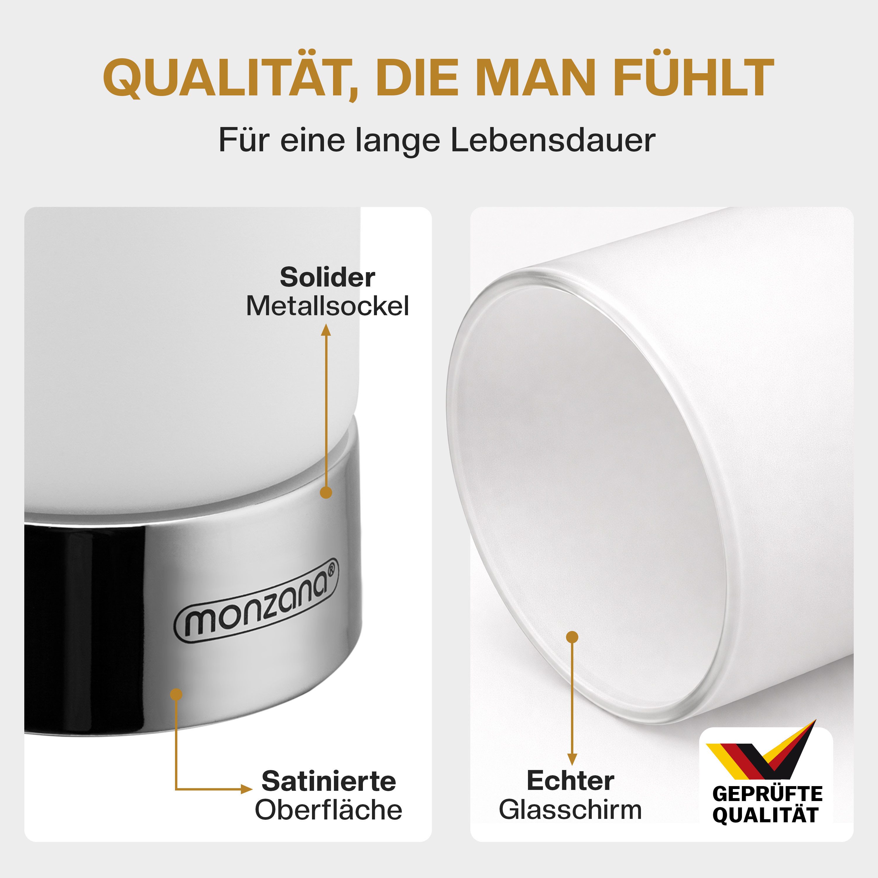 monzana Nachttischlampe 2er Set Golau, Nachttischlampe, 2er Set LED Touch Dimmbar Schlafzimmer Wohnzimmer Tischlampe Leuchte – Bild 4 von 5