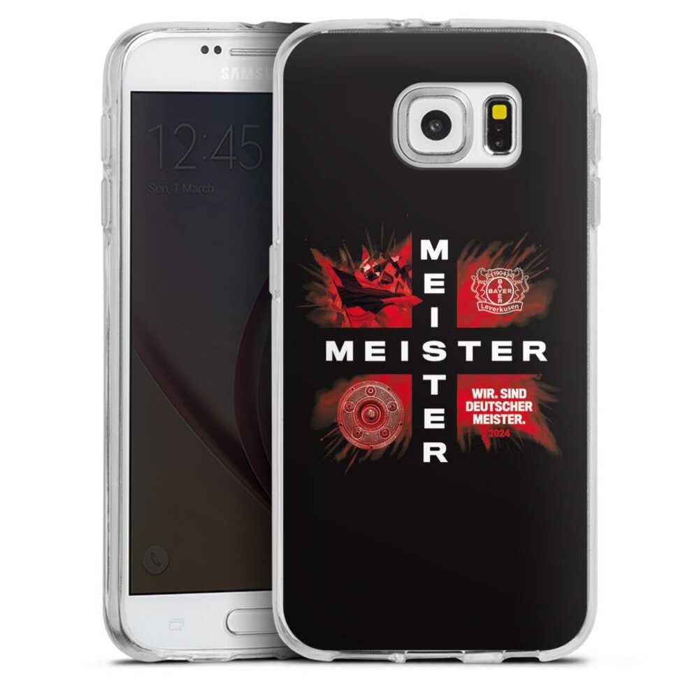 DeinDesign Handyhülle Bayer 04 Leverkusen Meister Offizielles Lizenzprodukt, Samsung Galaxy S6 Silikon Hülle Bumper Case Handy Schutzhülle