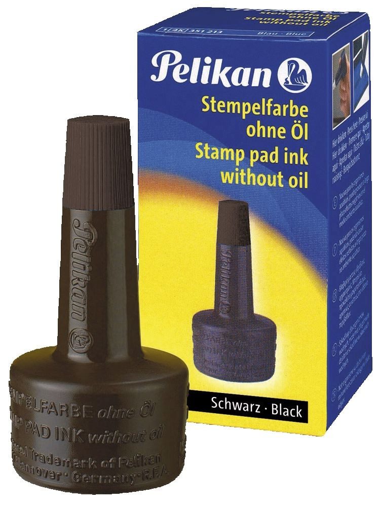 Pelikan Handgelenkstütze Pelikan Stempelfarbe 4K, schwarz, Inhalt: 28 ml