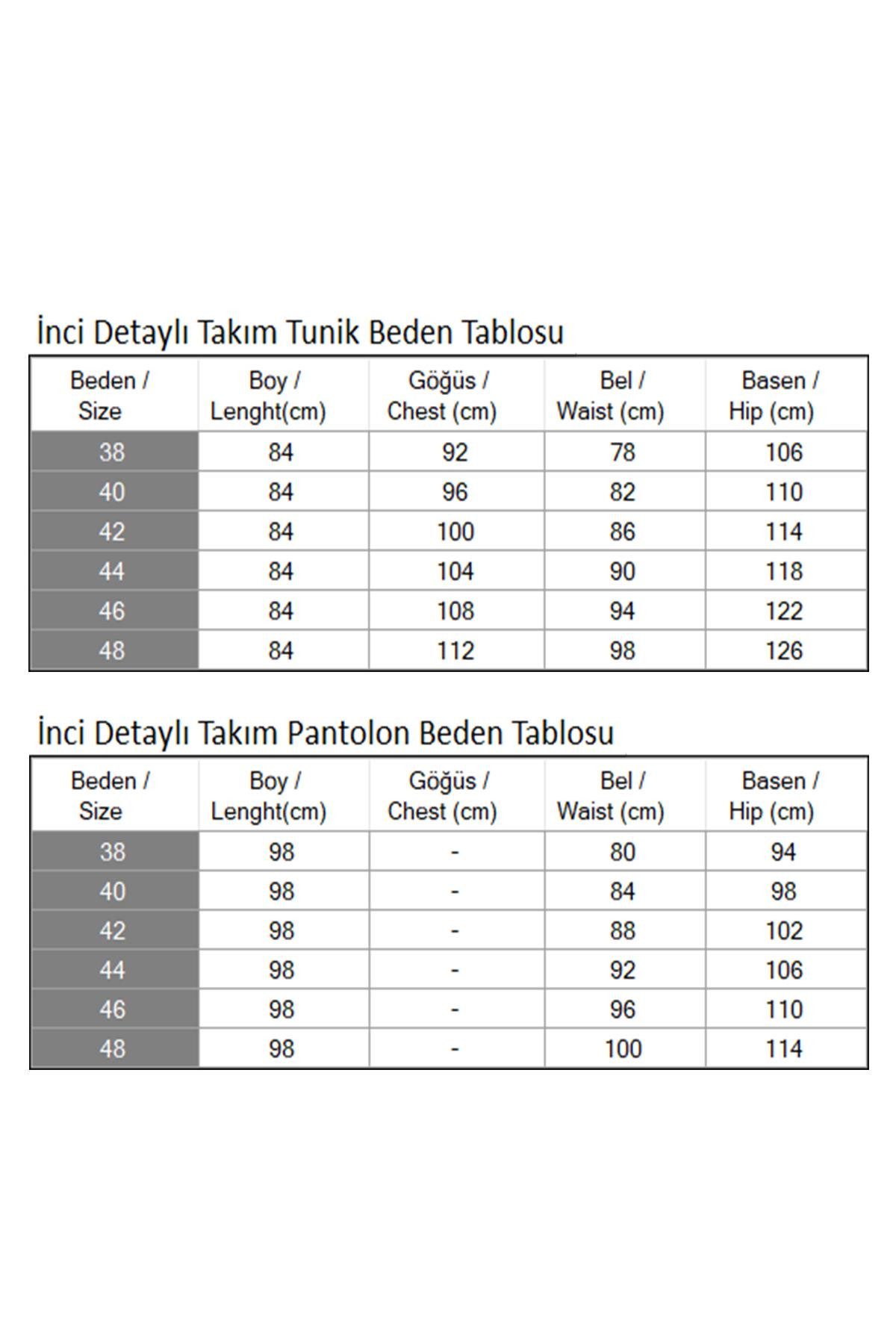 MODAMİHRAM Tunikakleid Inci Detailliertes Set günstig online kaufen