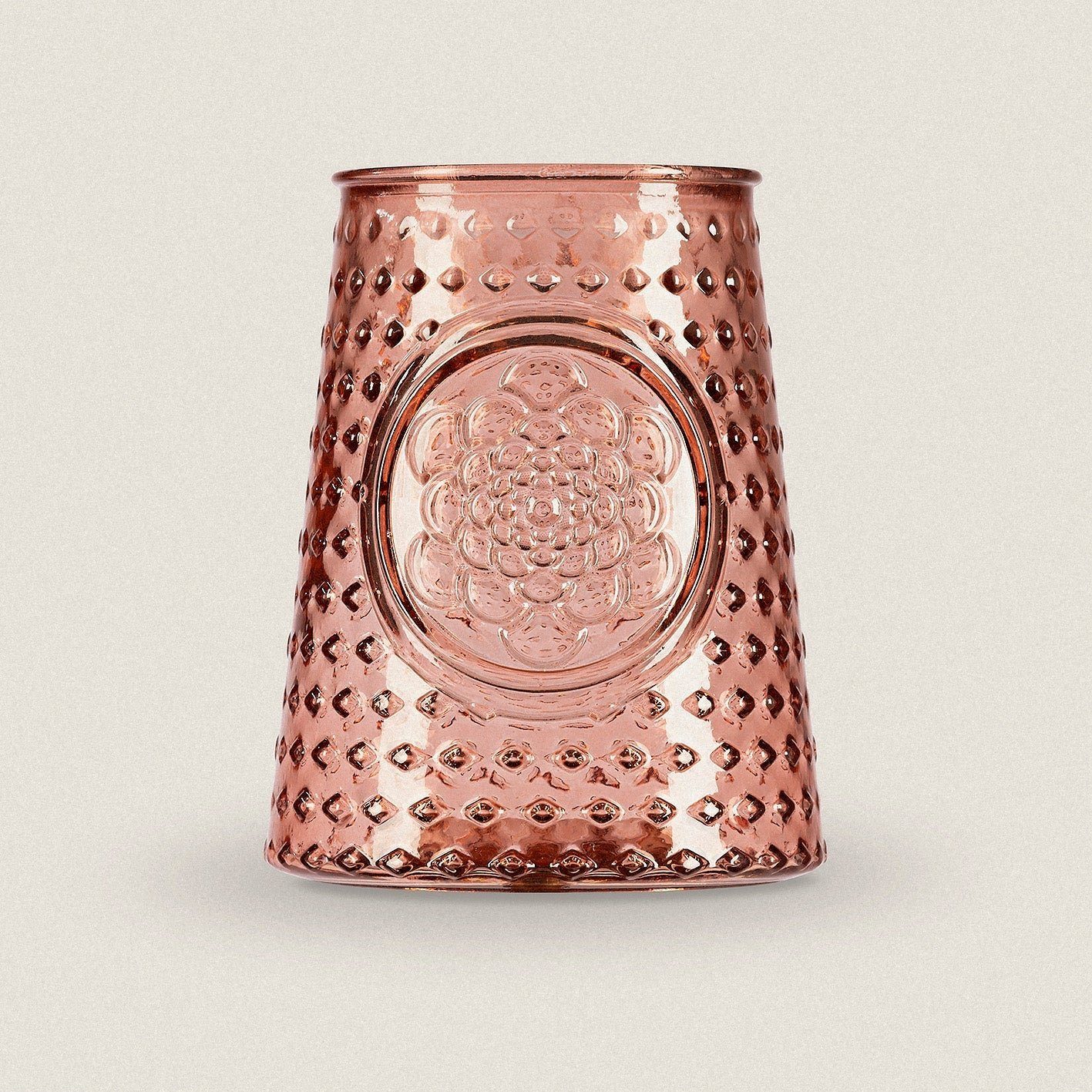 the way up Tischvase Vase "Mandala Mia" XS, 100 % Altglas, rosa
